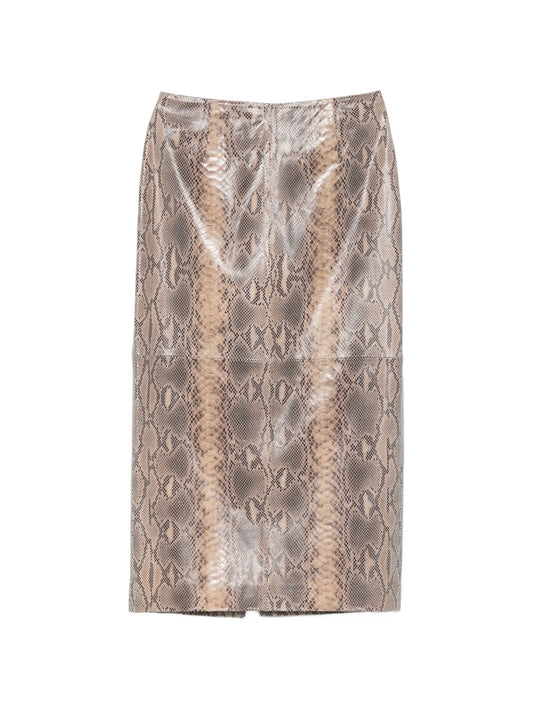 Chloe python-print midi skirt