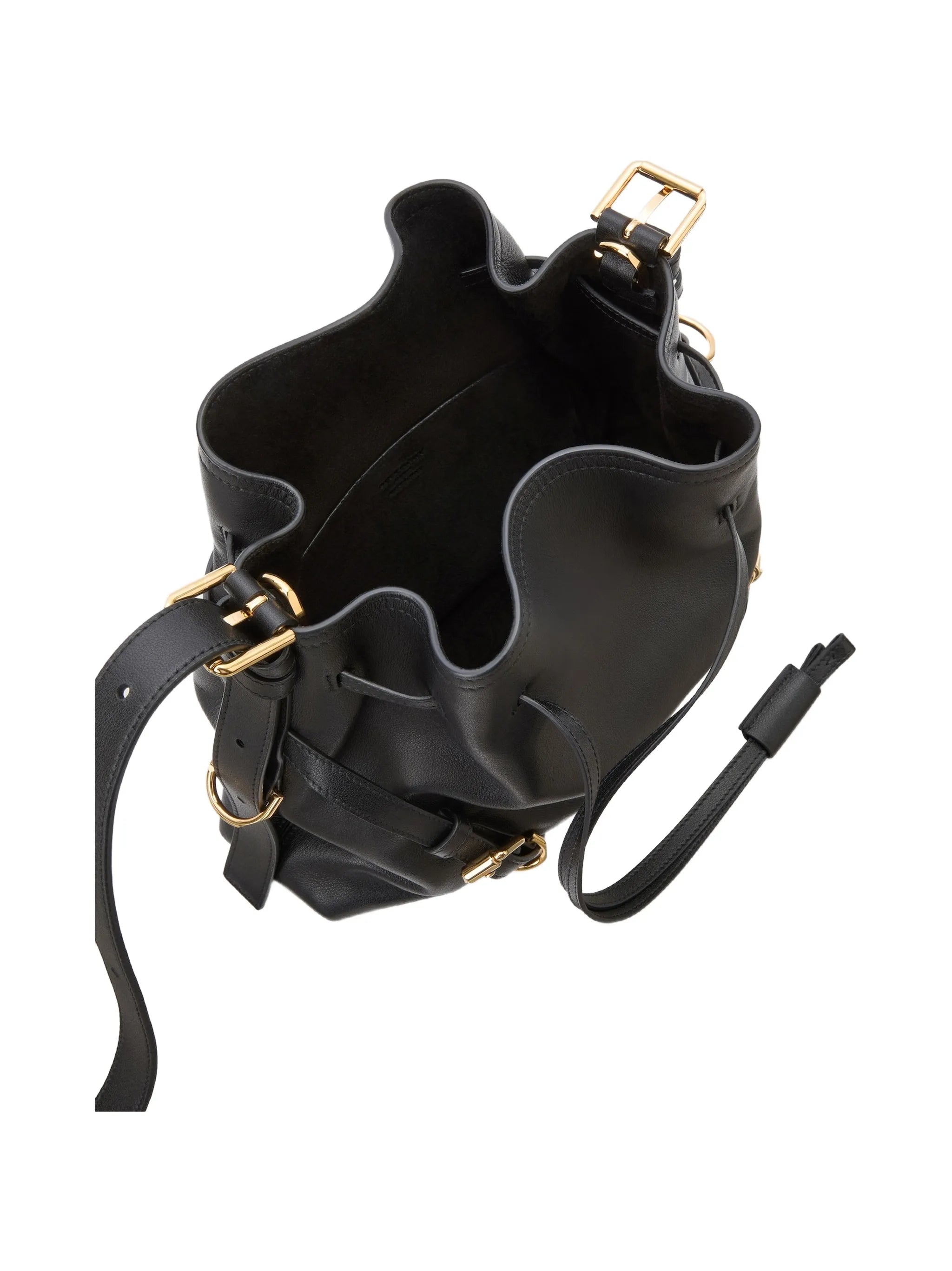 small Voyou bucket bag in shiny leather