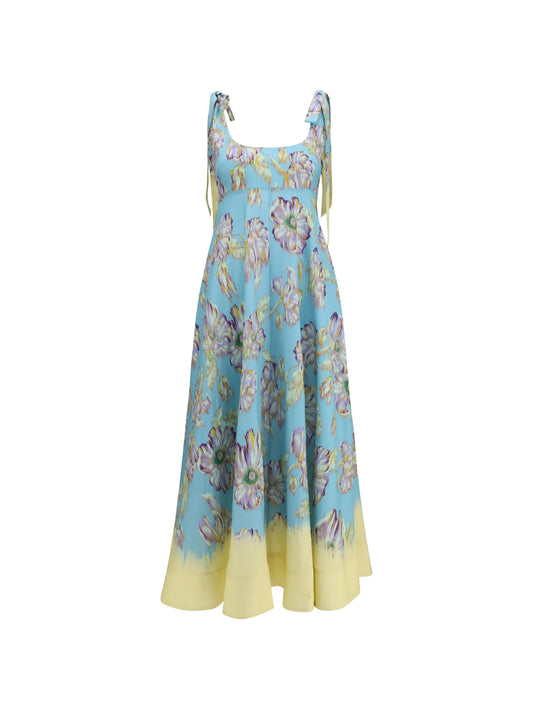 Jerry floral-print linen midi dress