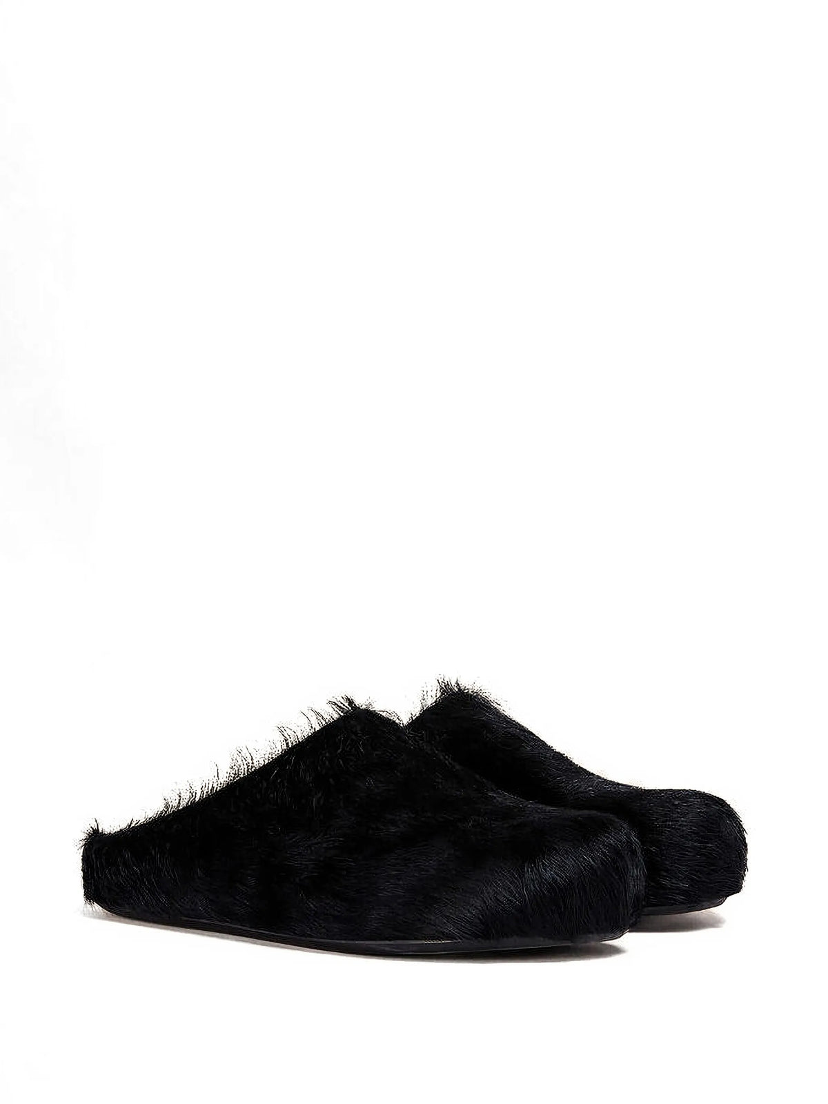 long hair calfskin Fussbett sabot