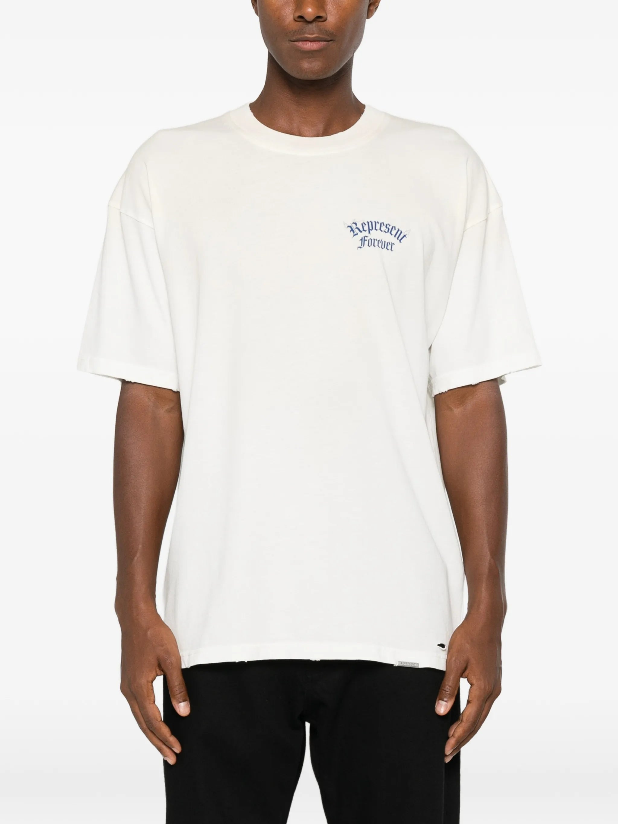 Duality logo-print distressed cotton T-shirt