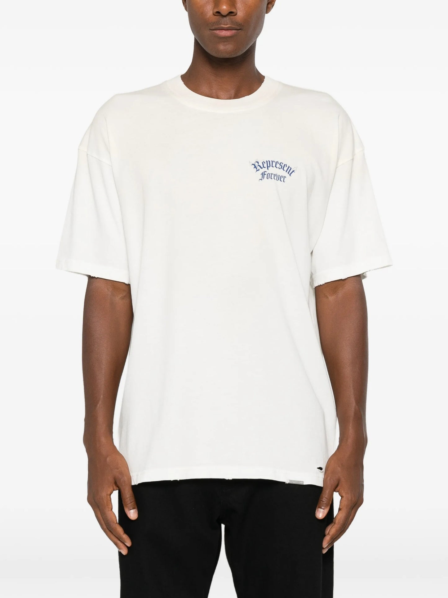Duality logo-print distressed cotton T-shirt
