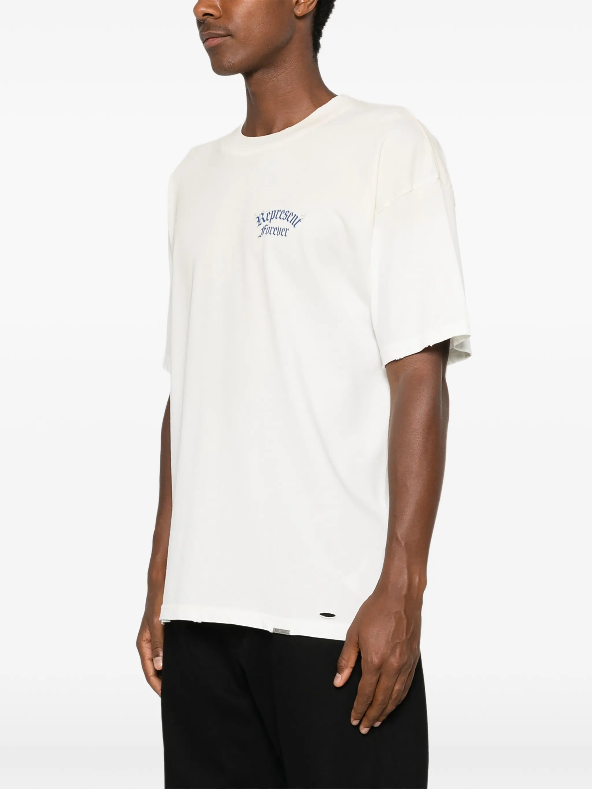 Duality logo-print distressed cotton T-shirt