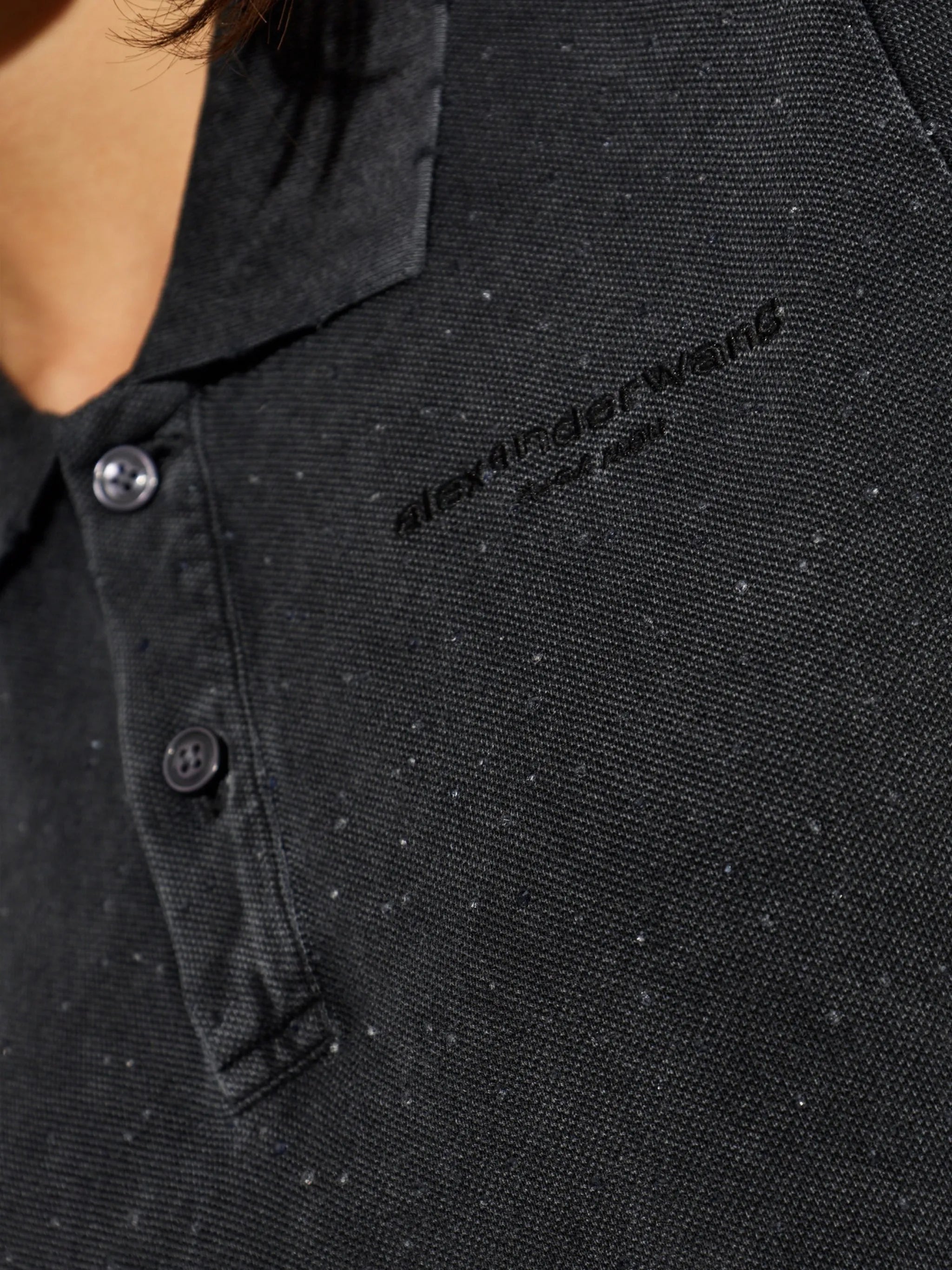 crystal-embellished polo shirt