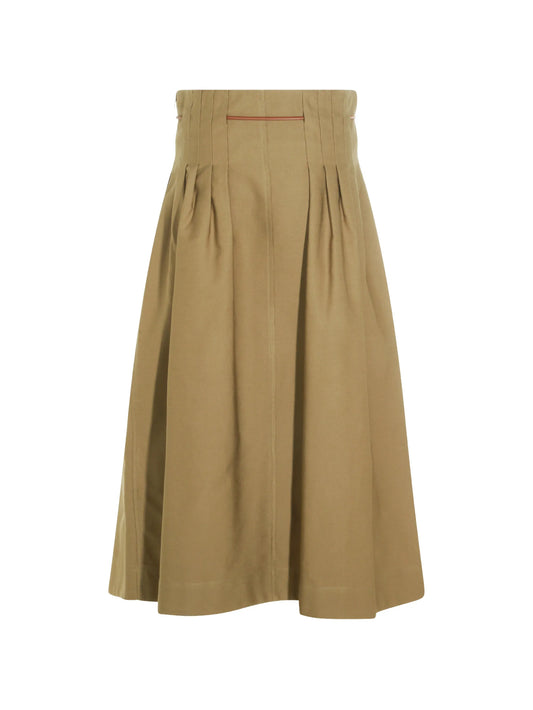 pleated drawstring skirt