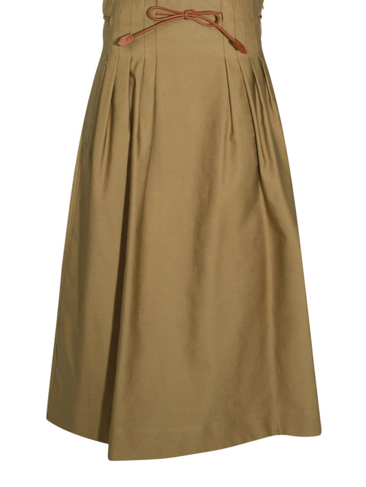 pleated drawstring skirt