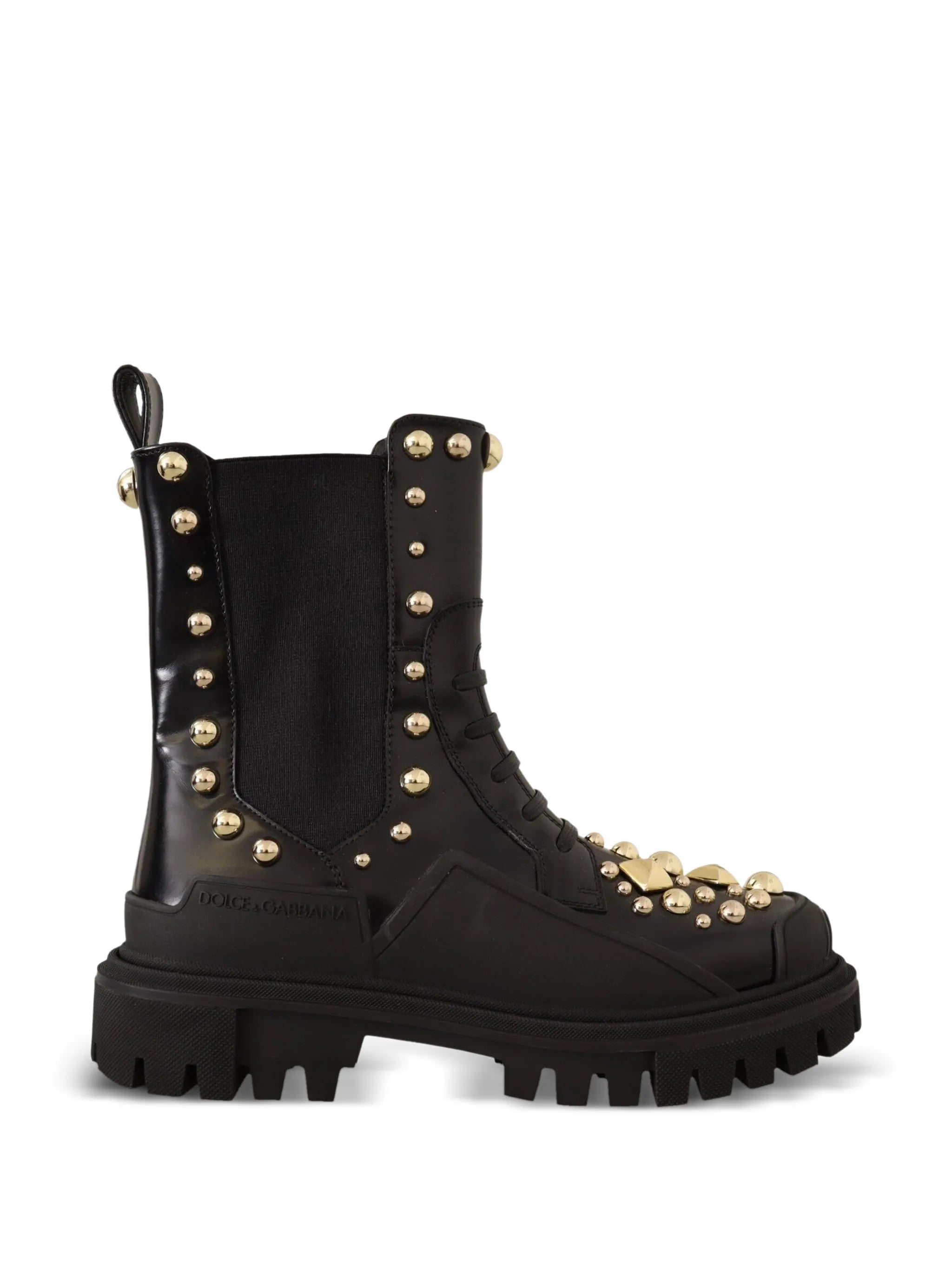 studded leather combat boots