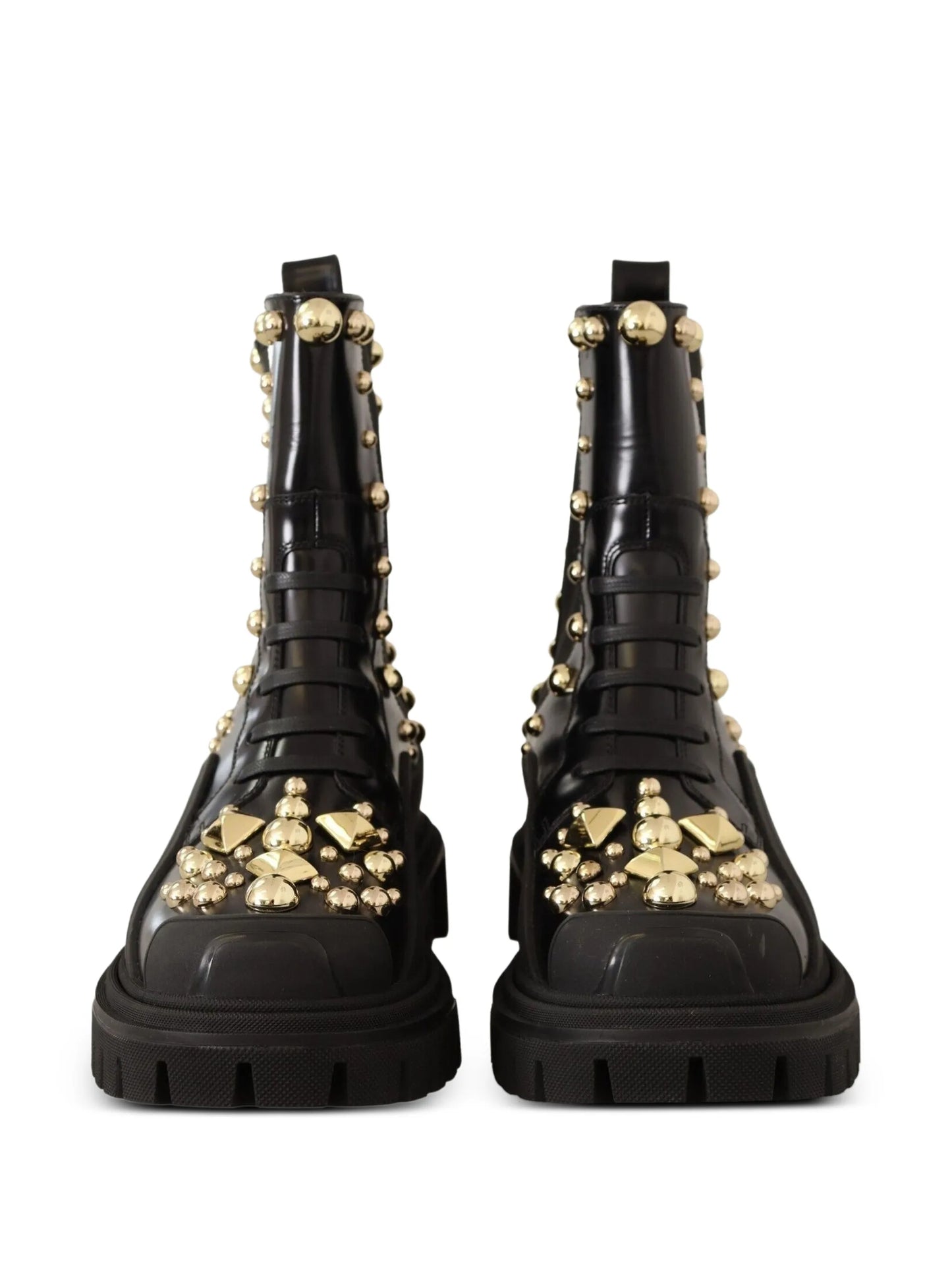 studded leather combat boots