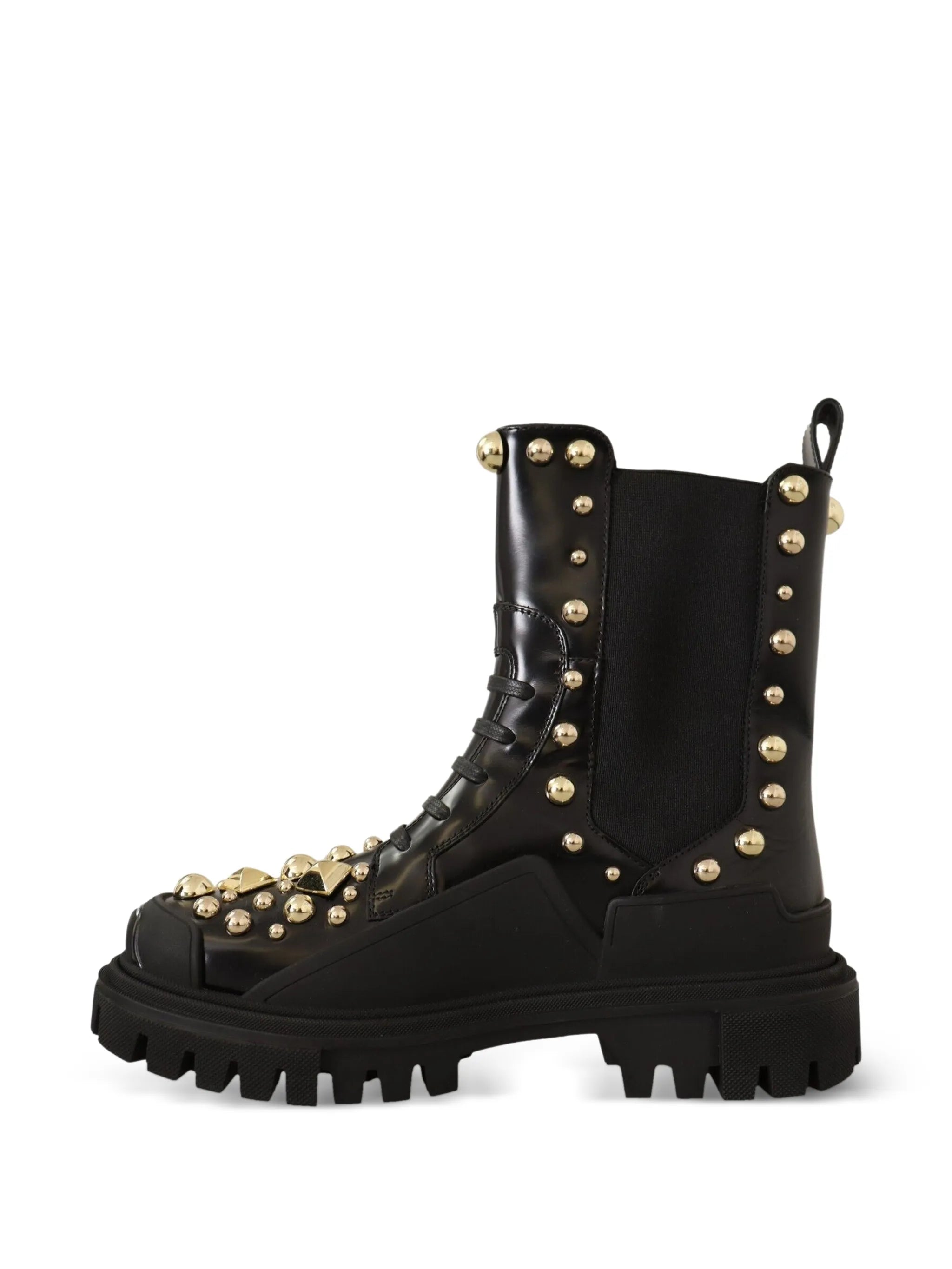 studded leather combat boots