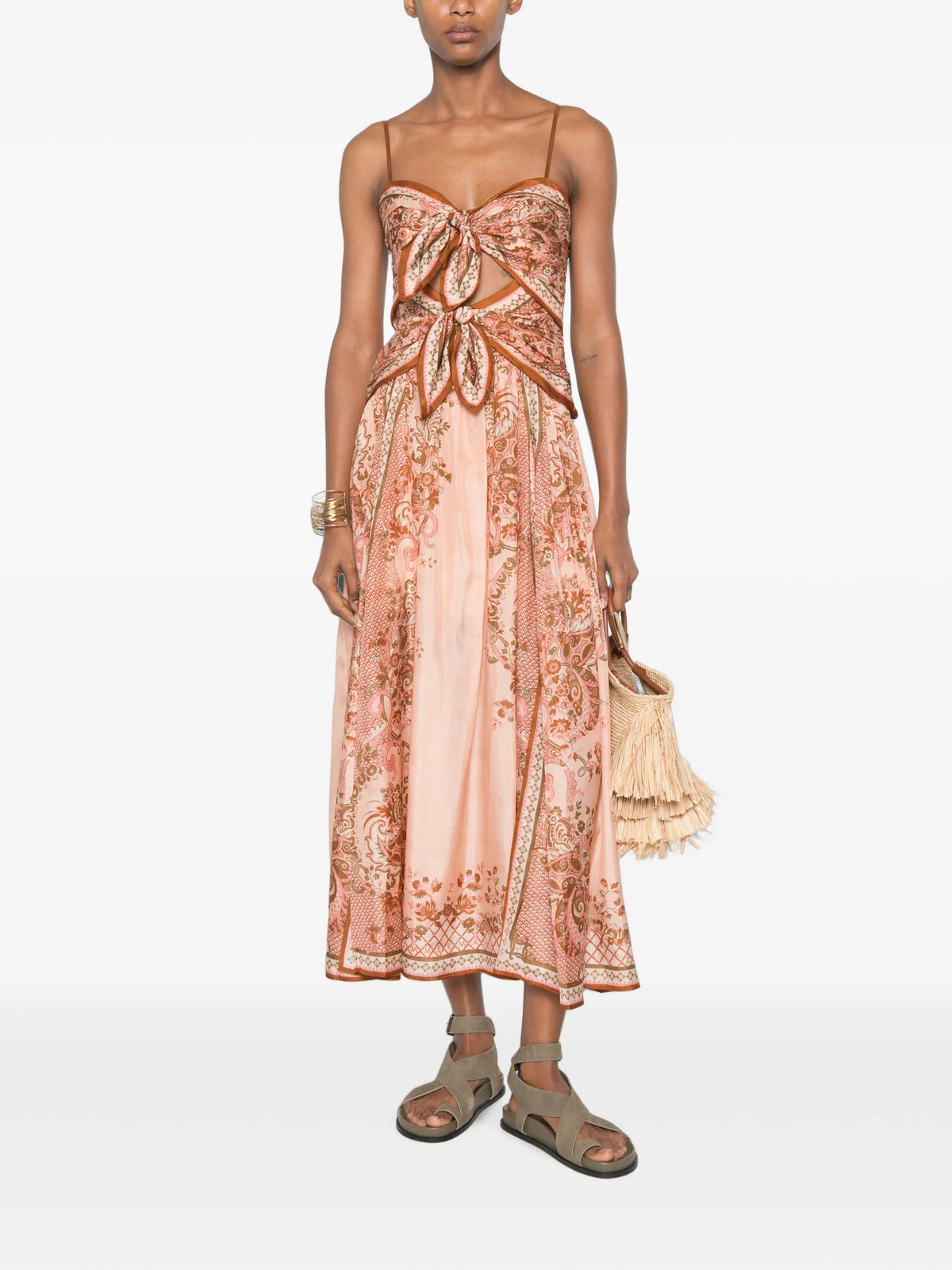 Aster scarf midi dress