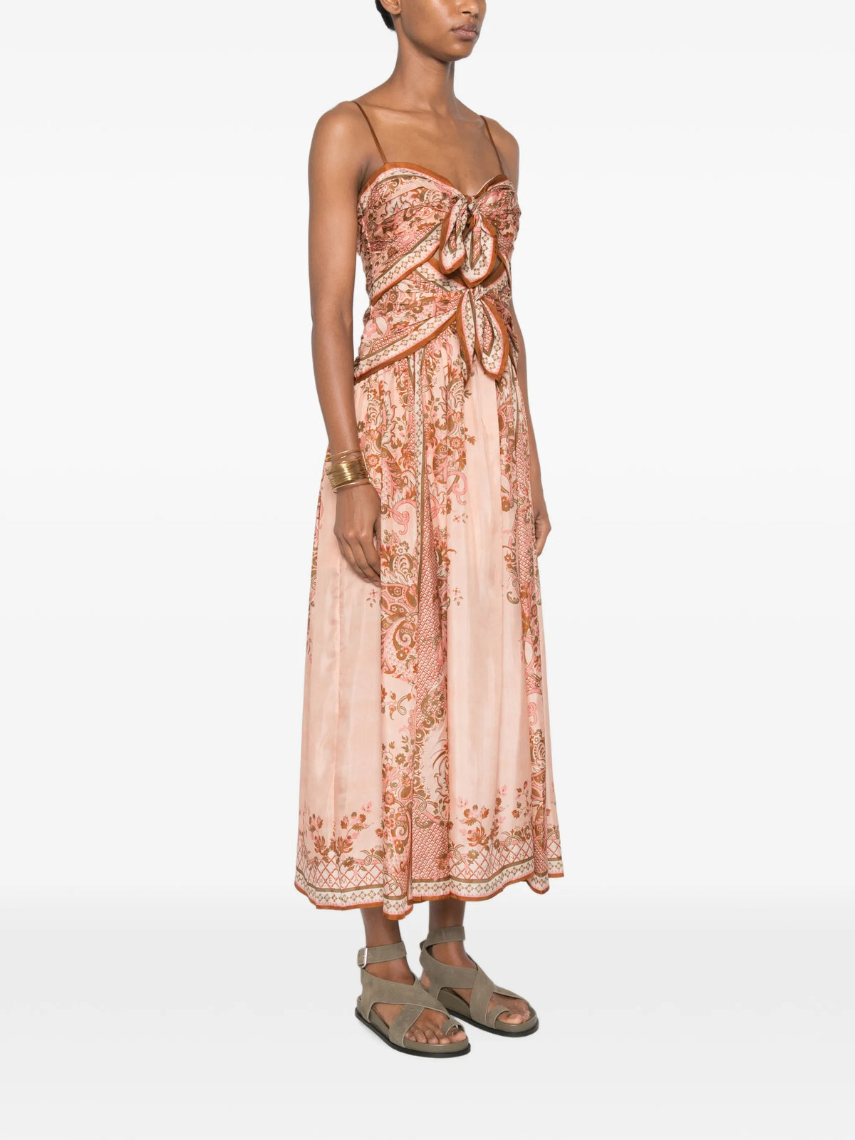 Aster scarf midi dress