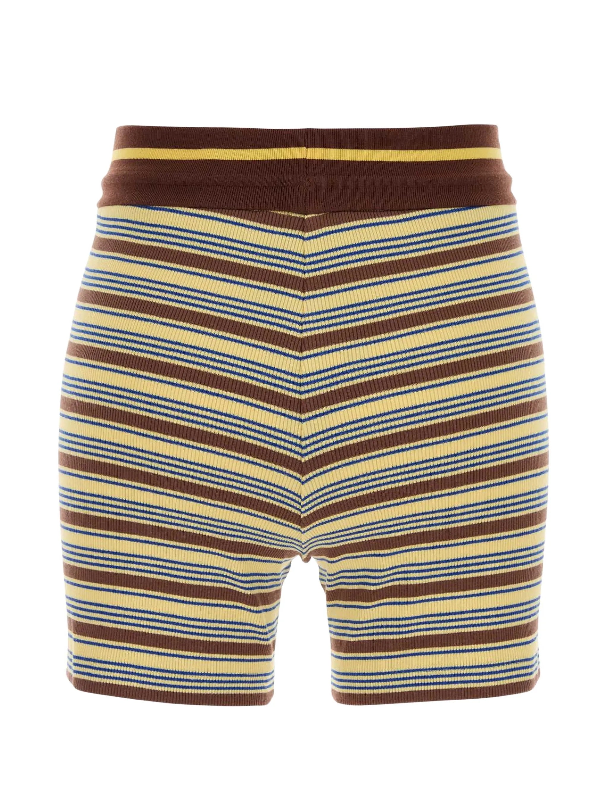 striped knit shorts
