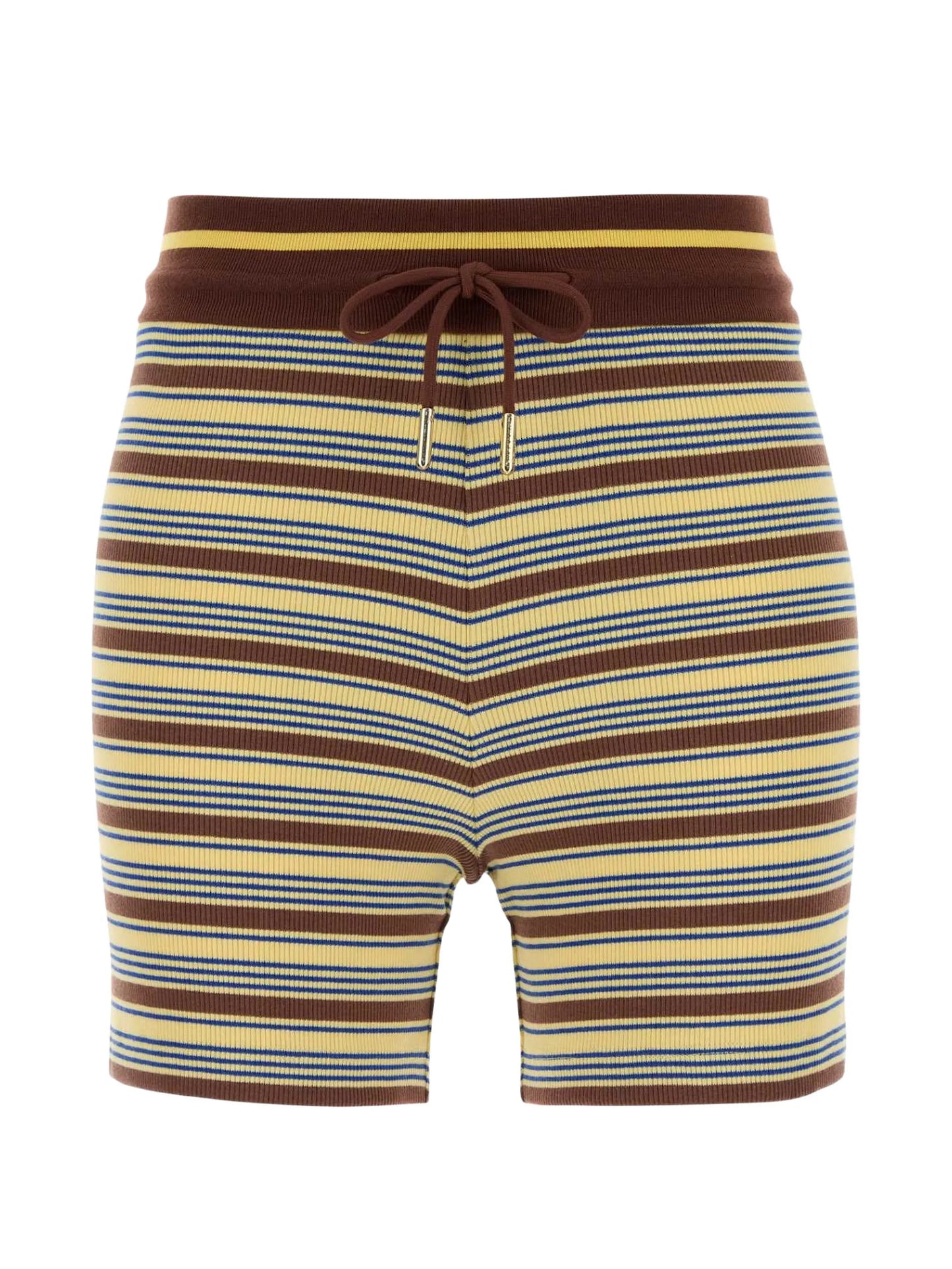 striped knit shorts
