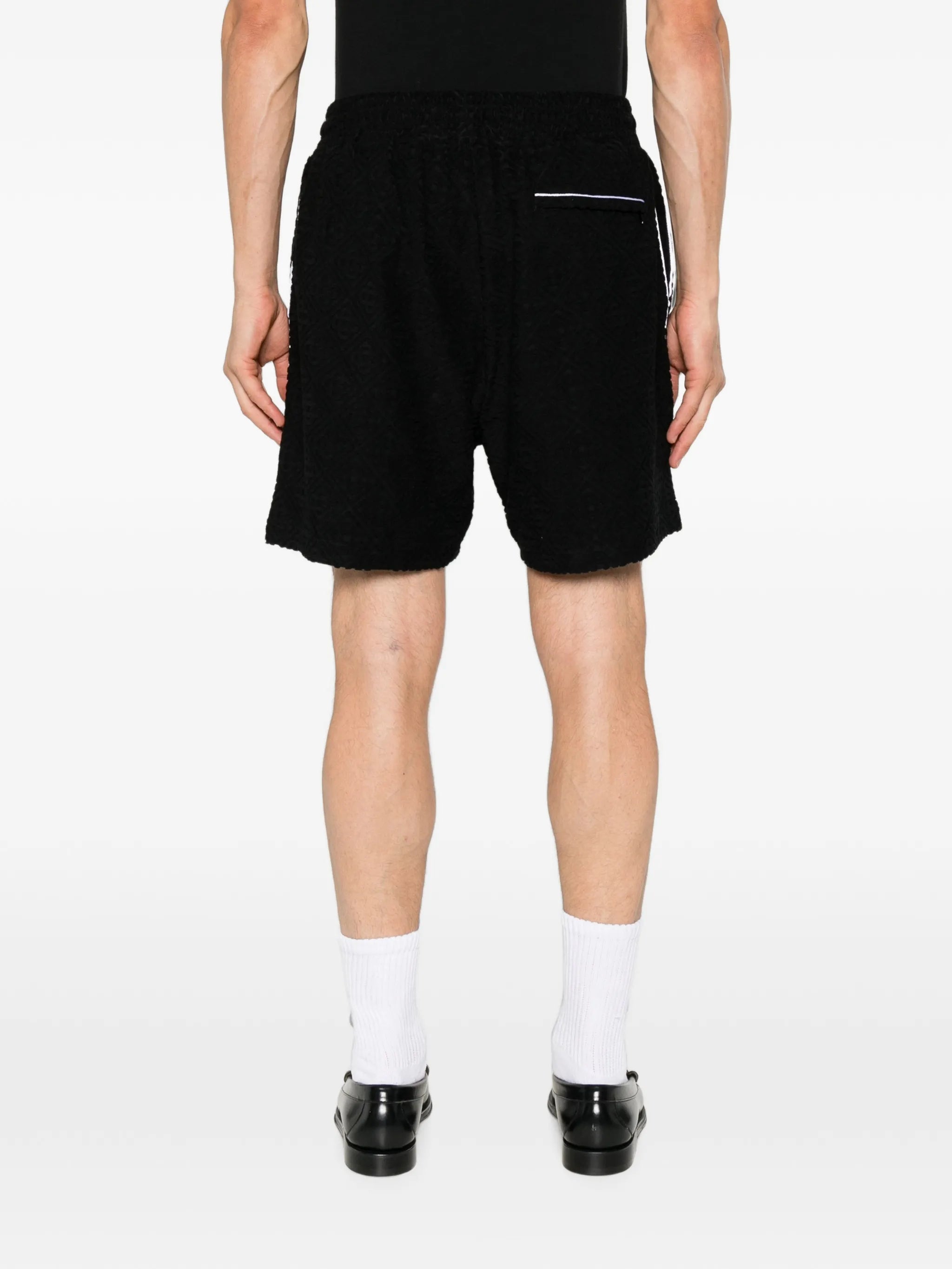 black towelling shorts