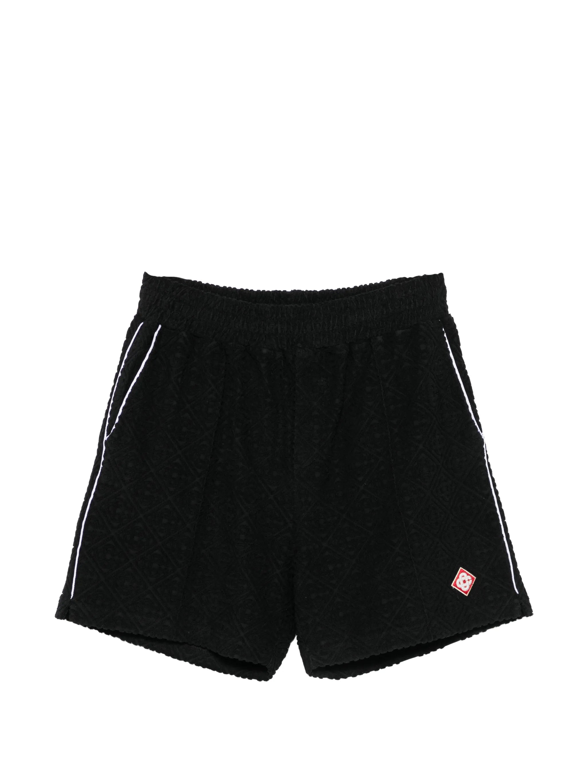 black towelling shorts