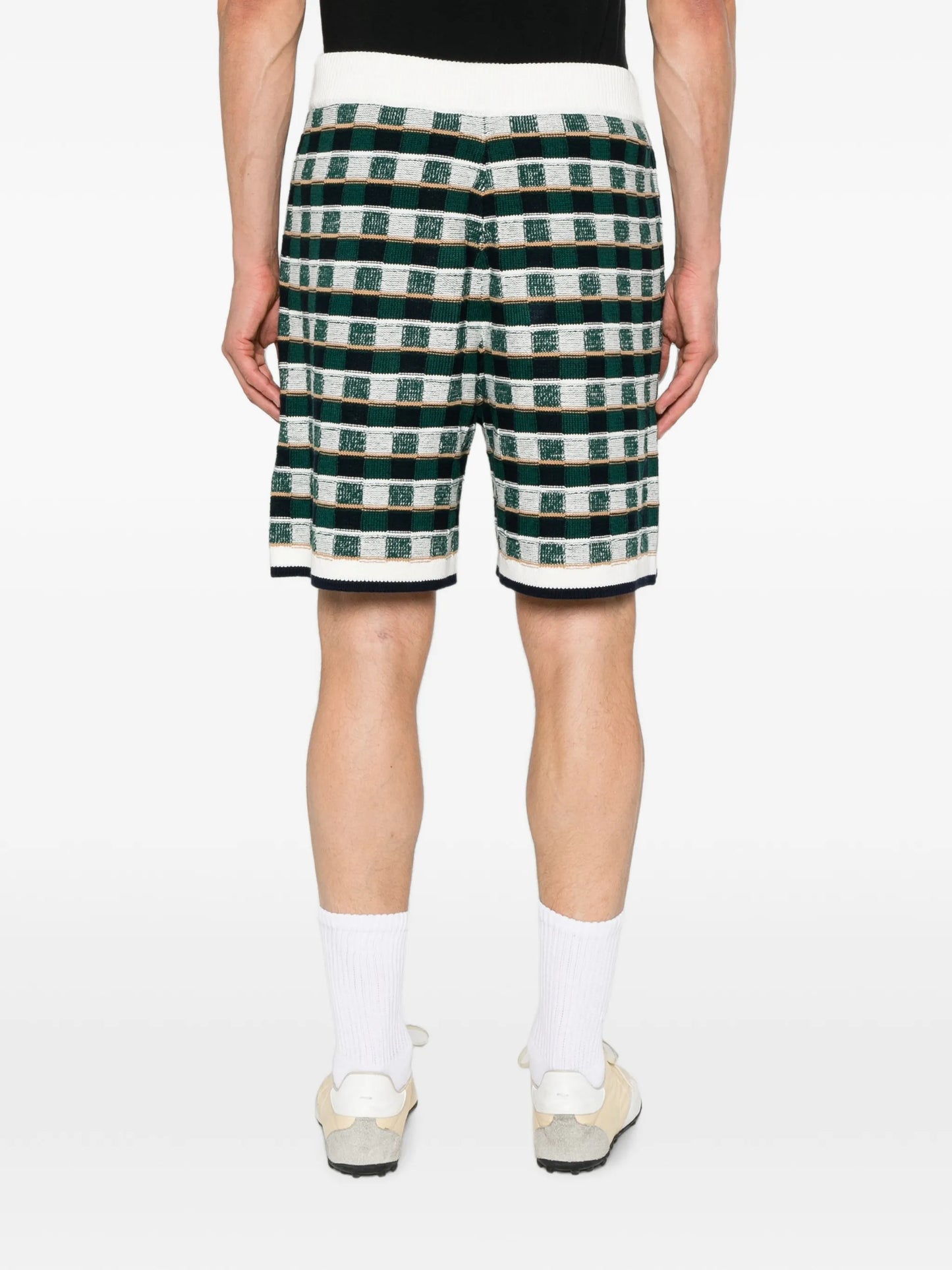 green crochet Mosaic shorts