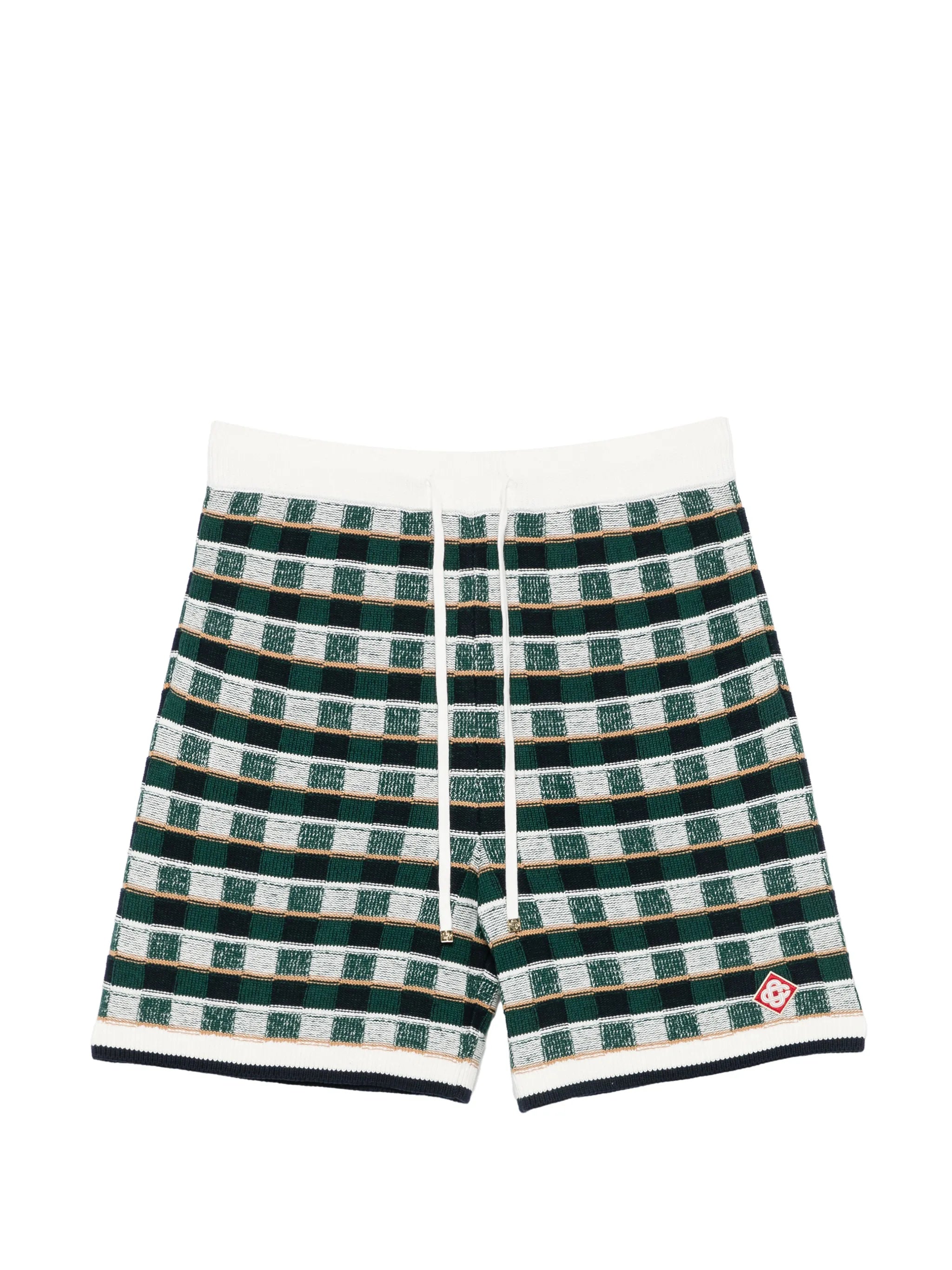green crochet Mosaic shorts