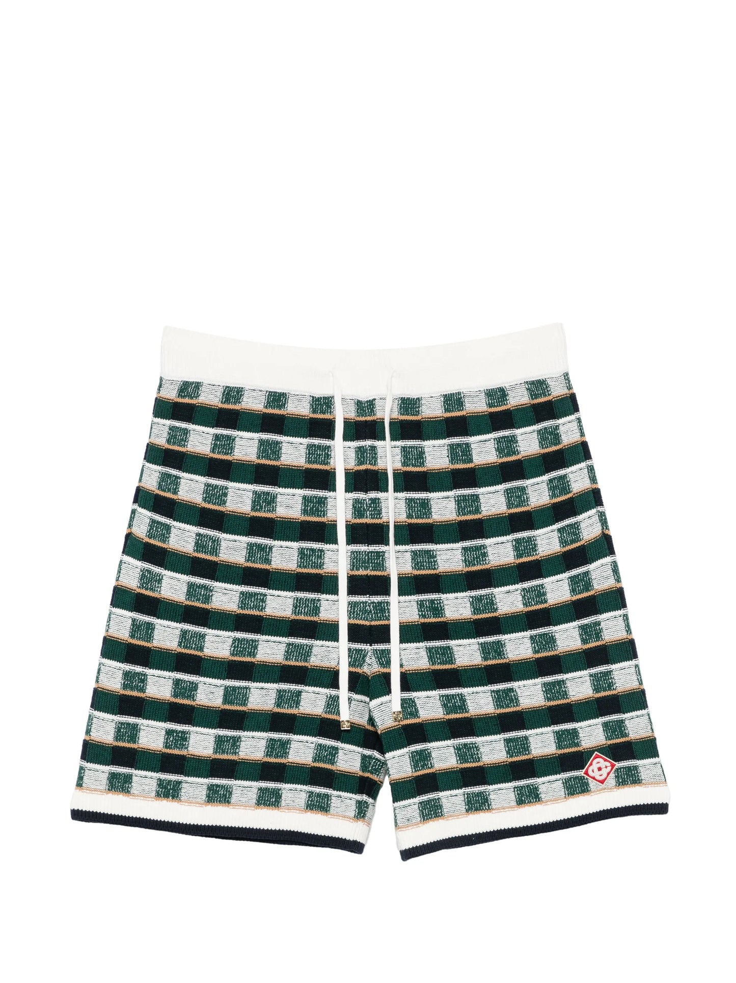 green crochet Mosaic shorts
