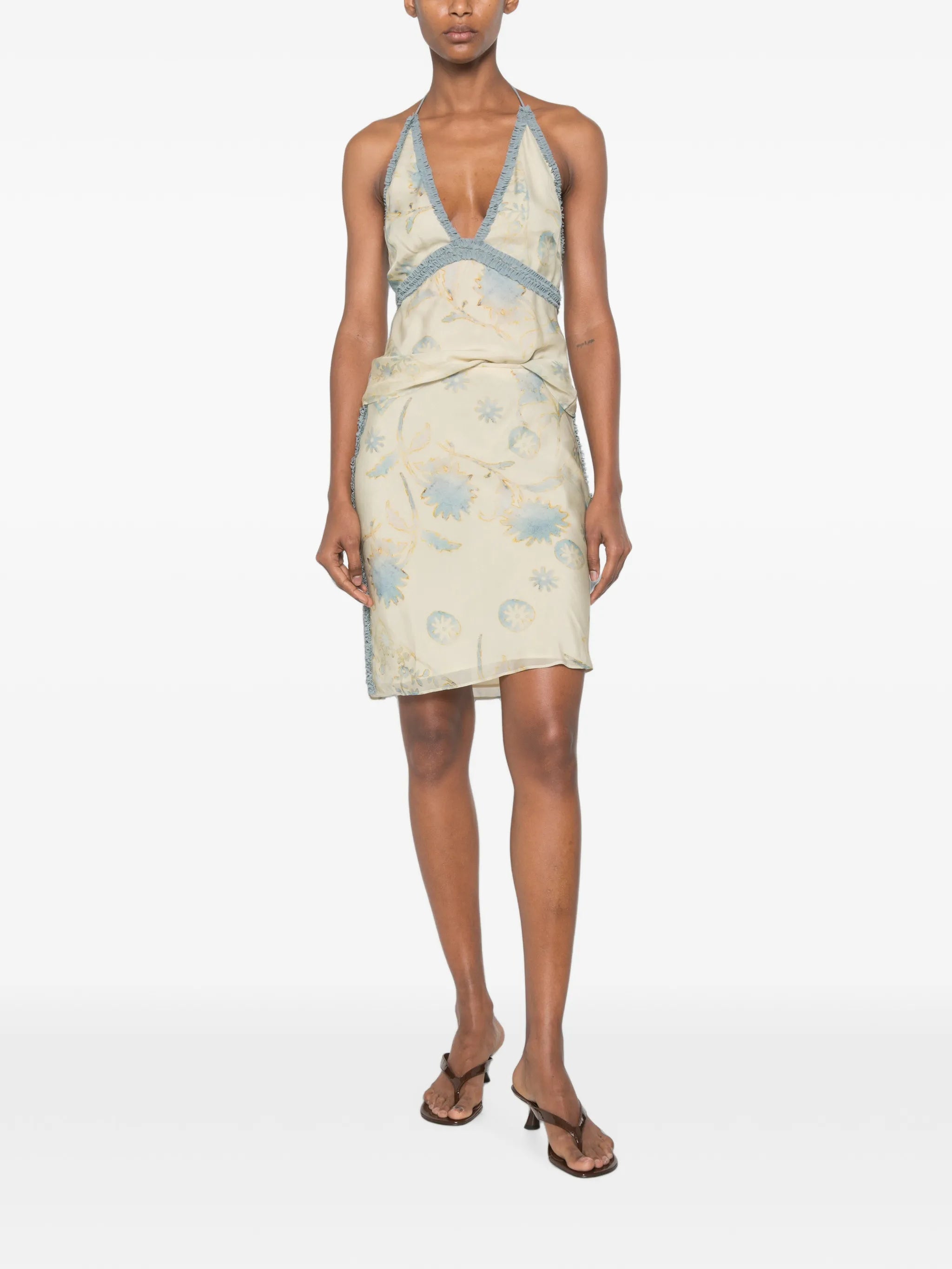 Cecile floral-print mini skirt