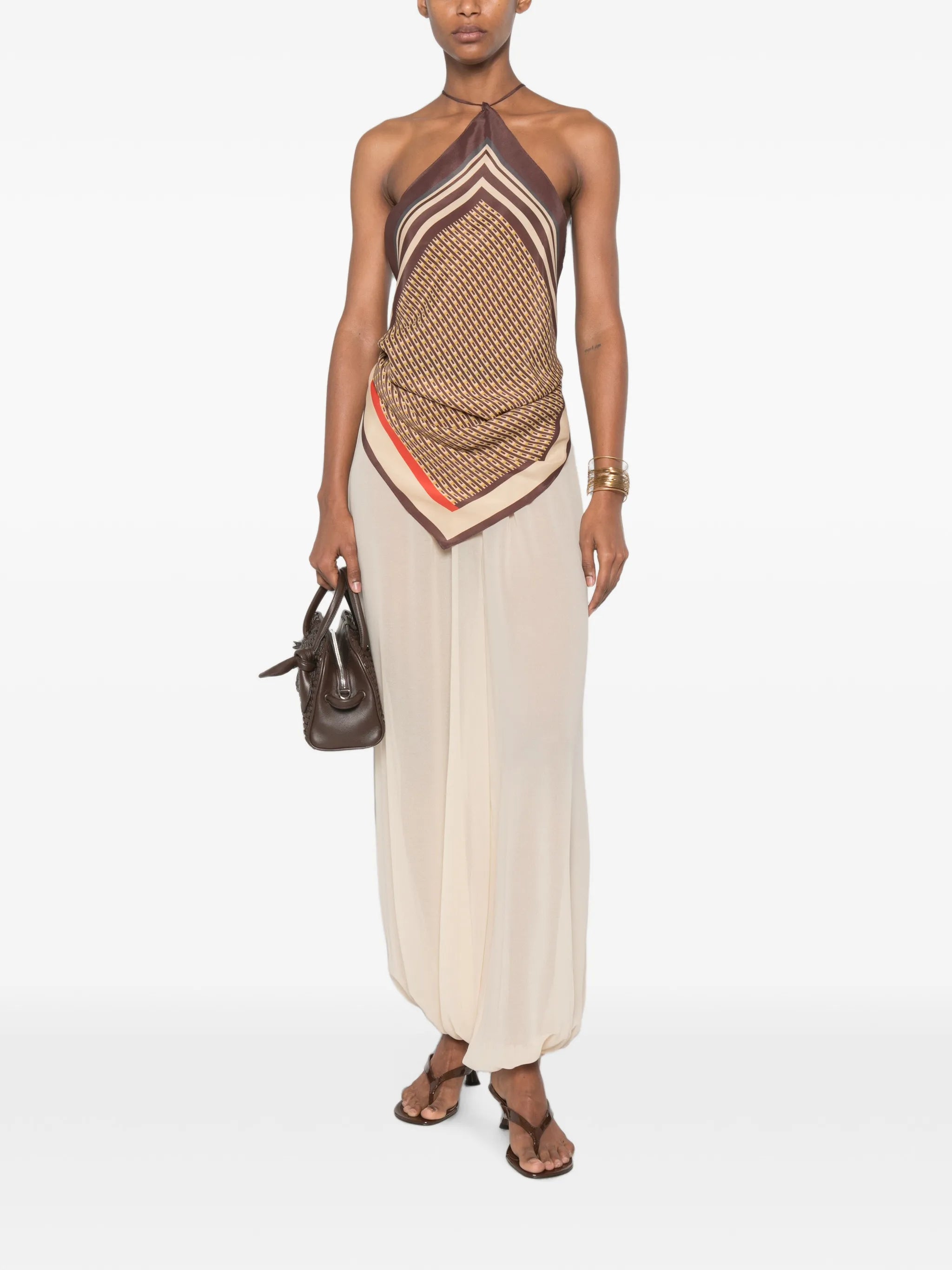 Cooper geometric-print top