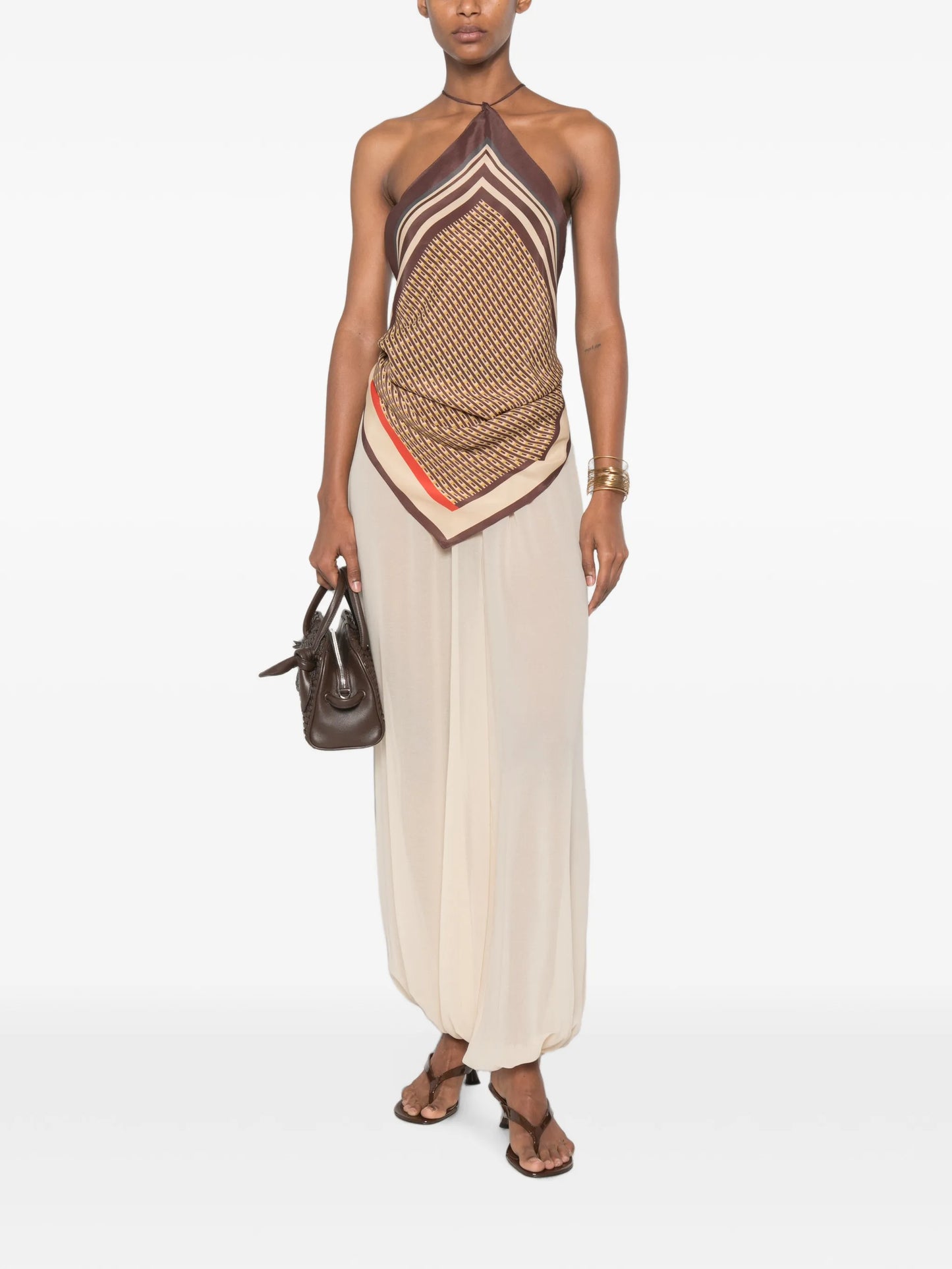 Cooper geometric-print top
