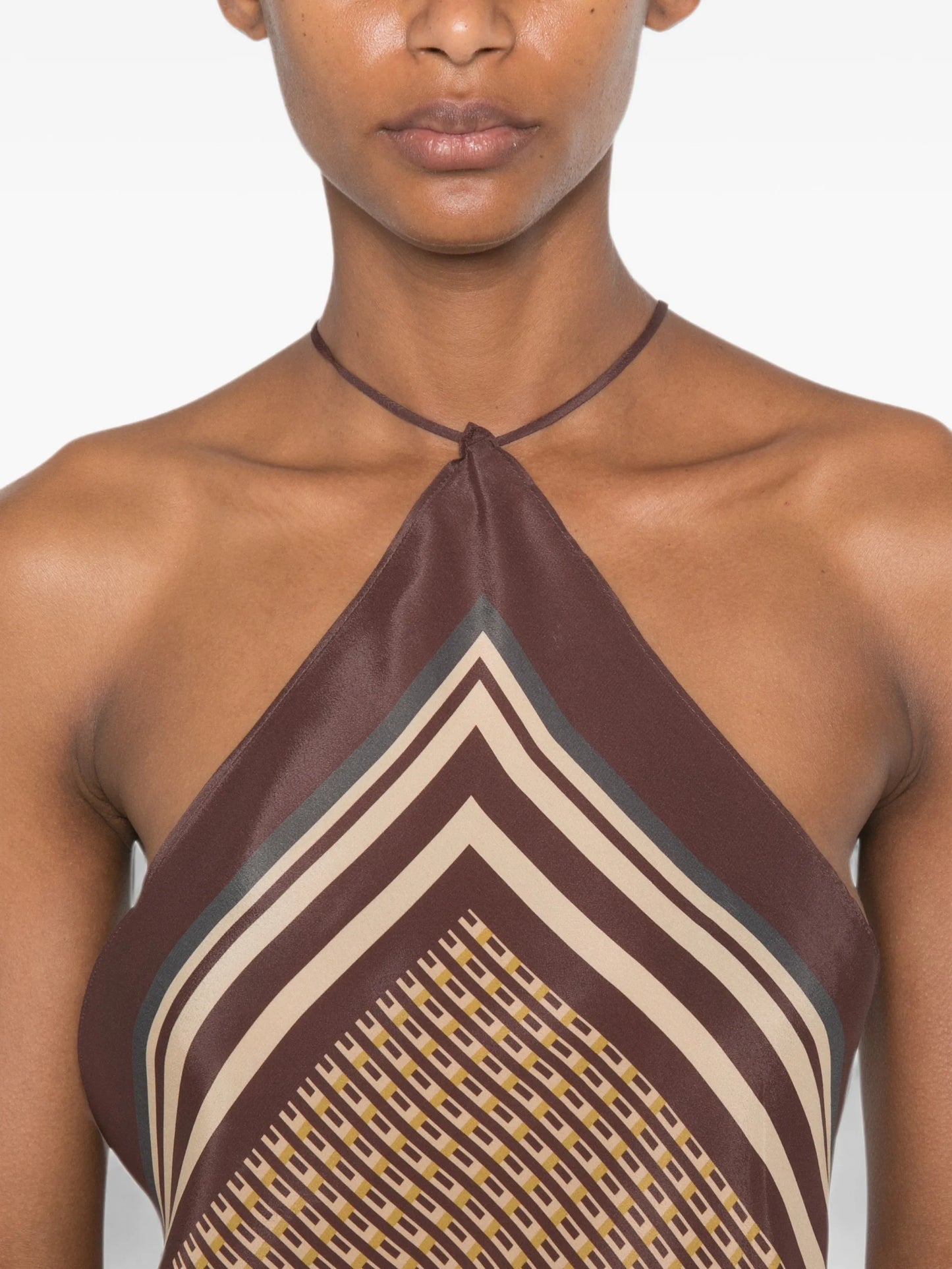 Cooper geometric-print top