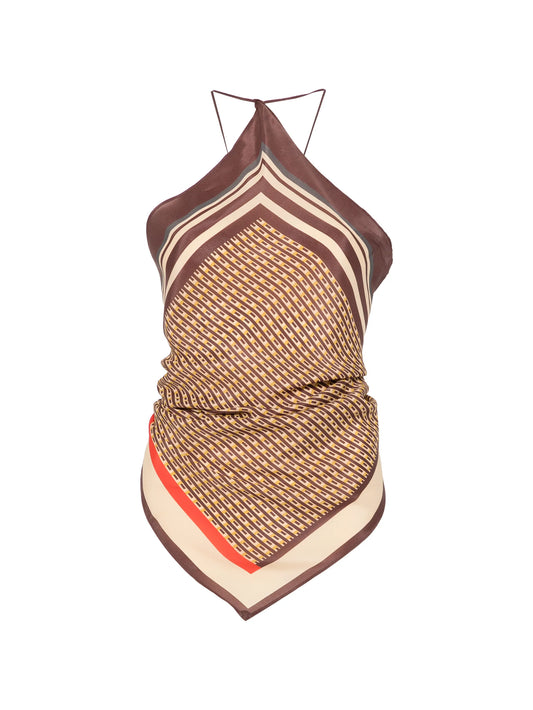Cooper geometric-print top