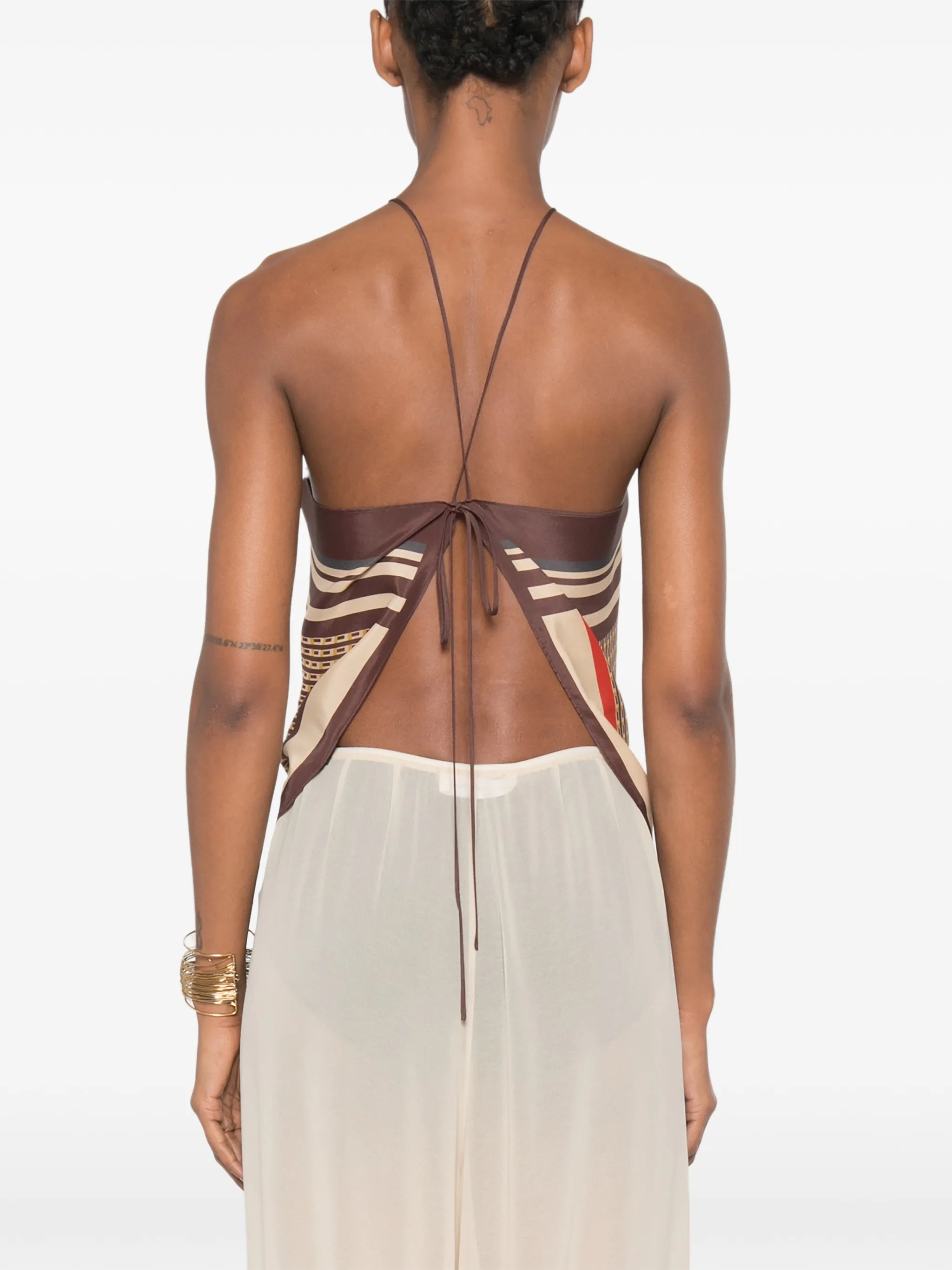 Cooper geometric-print top