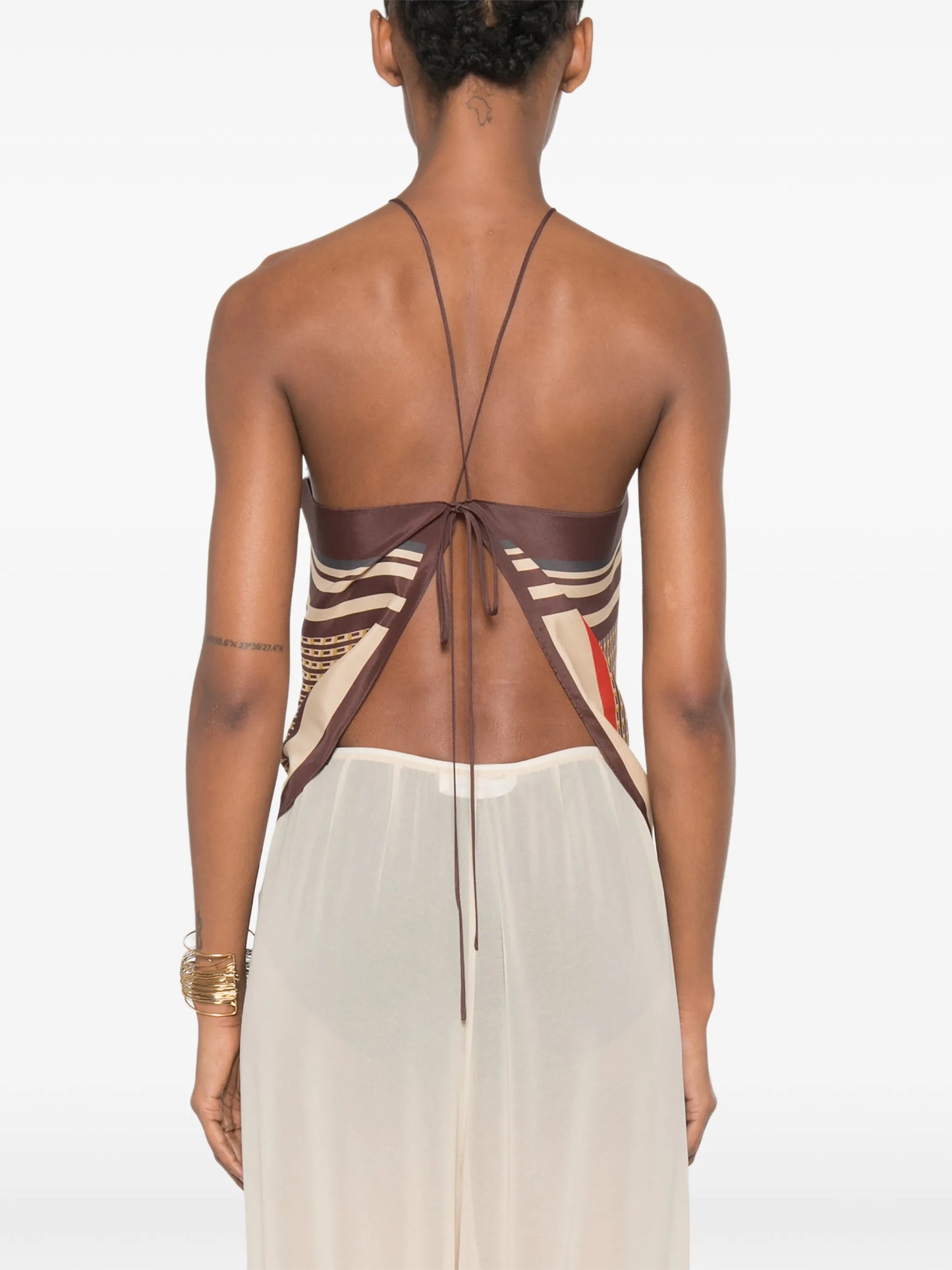 Cooper geometric-print top