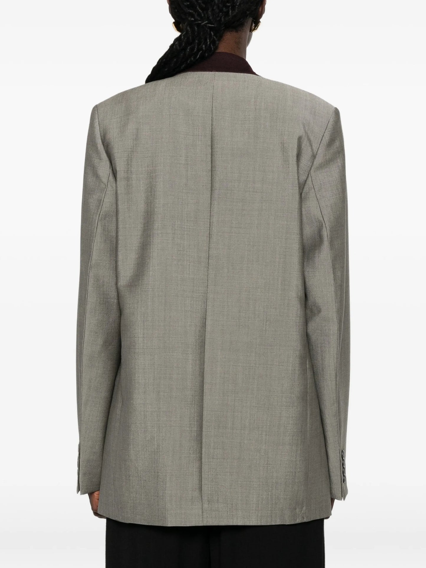 double-breasted peak-lapels blazer