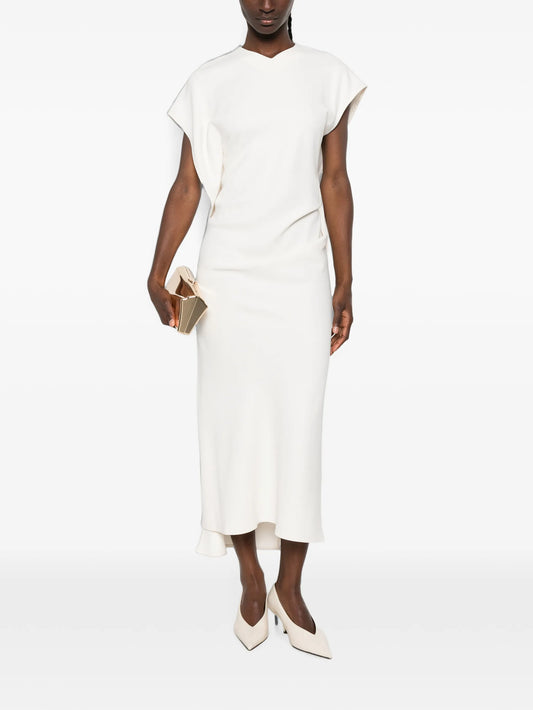 draped asymmetric dress