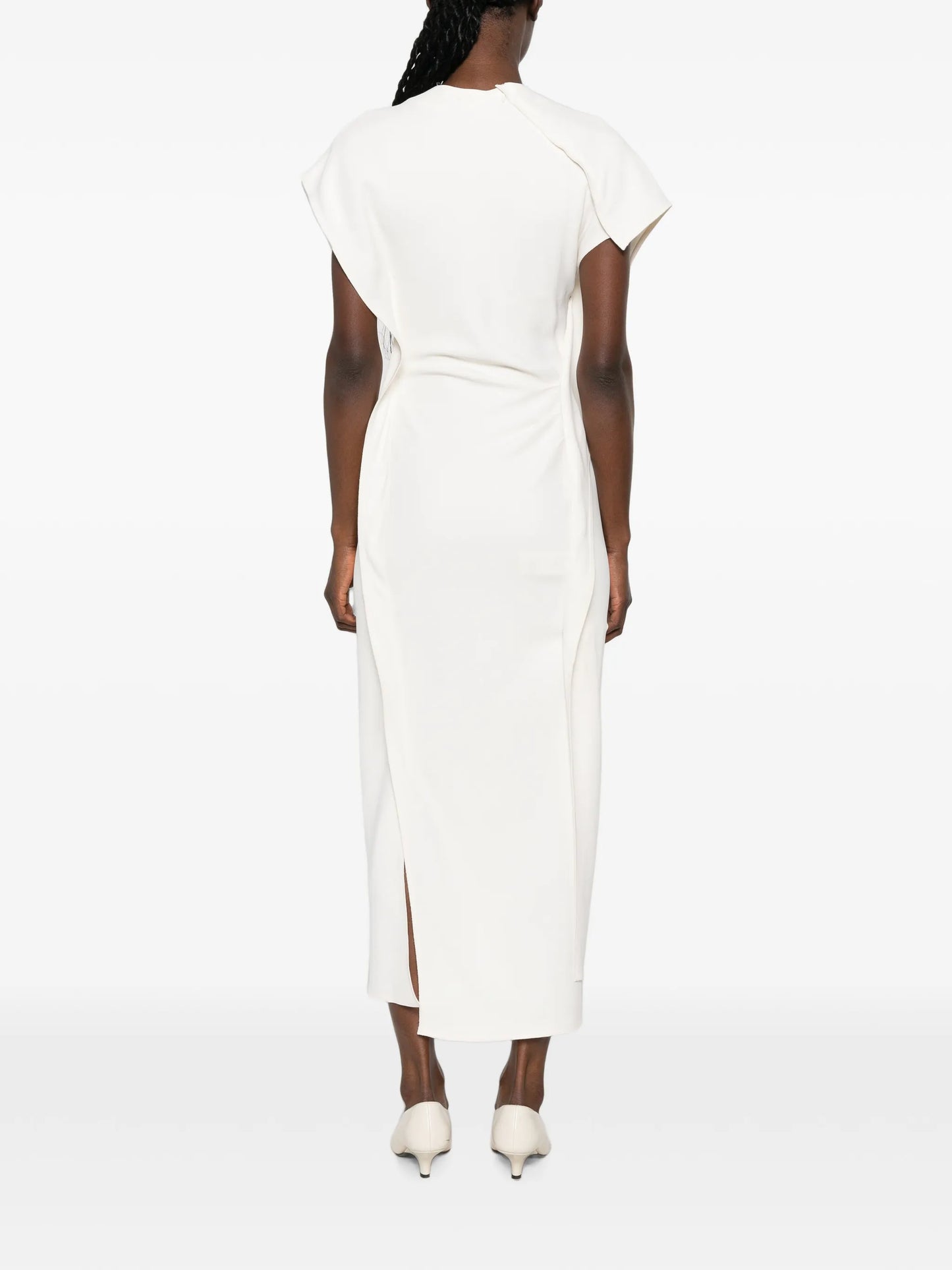 draped asymmetric dress