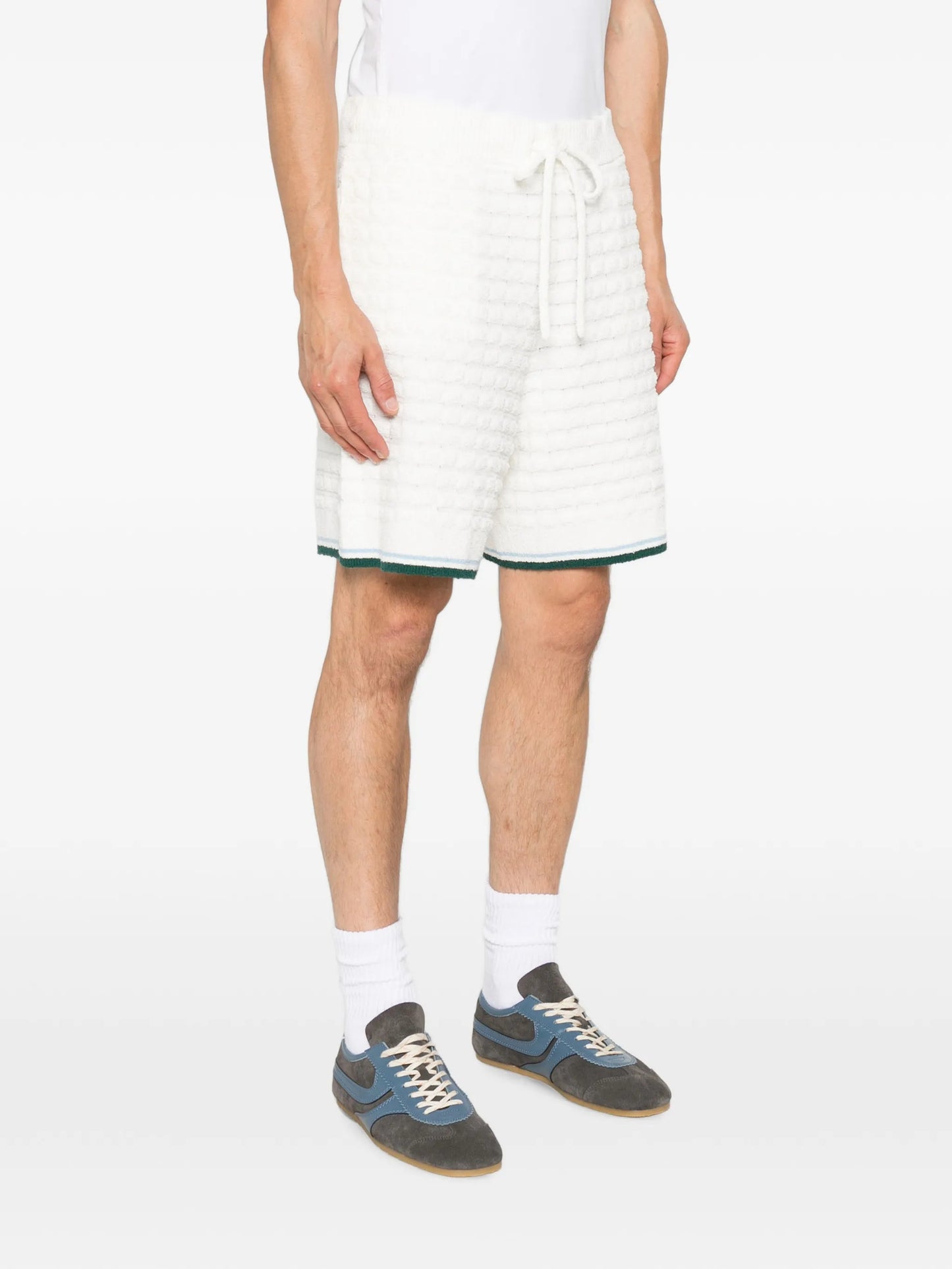 terry-cloth drawstring-fastening shorts