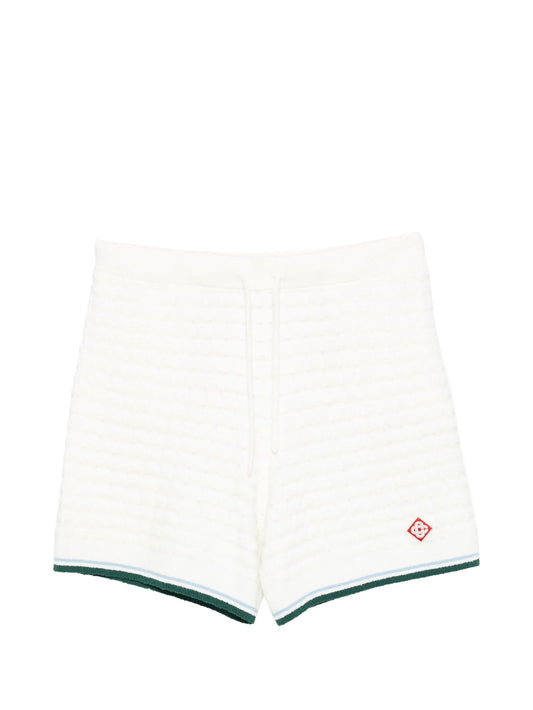 terry-cloth drawstring-fastening shorts