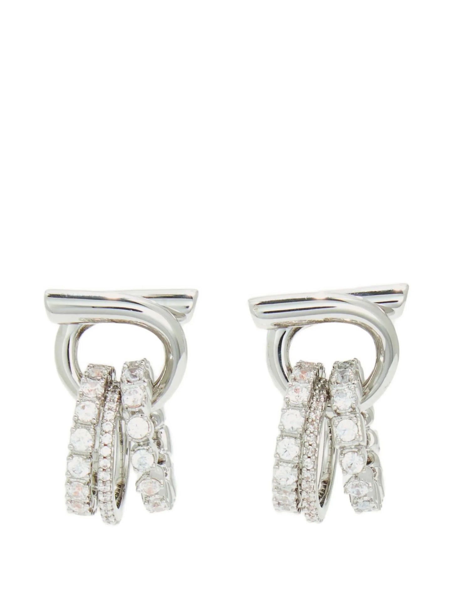 Gancini crystal-embellished earrings