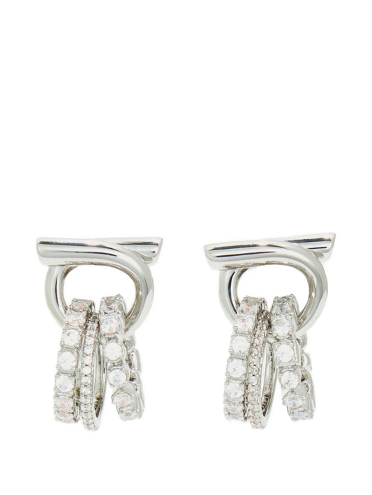 Gancini crystal-embellished earrings