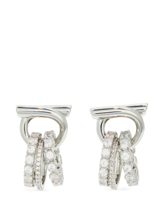 Gancini crystal-embellished earrings