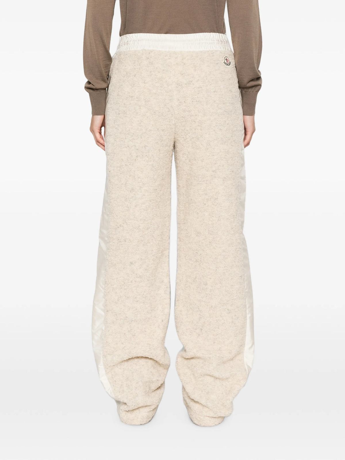 bouclé-knit wide-leg trousers