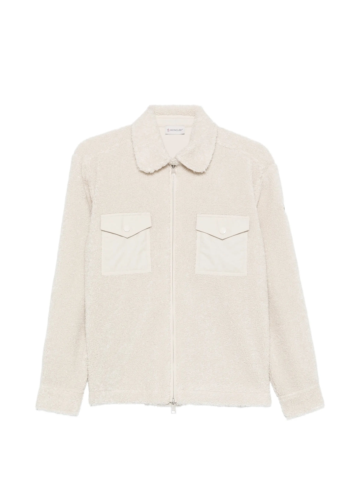fleece-texture zip-up jacket