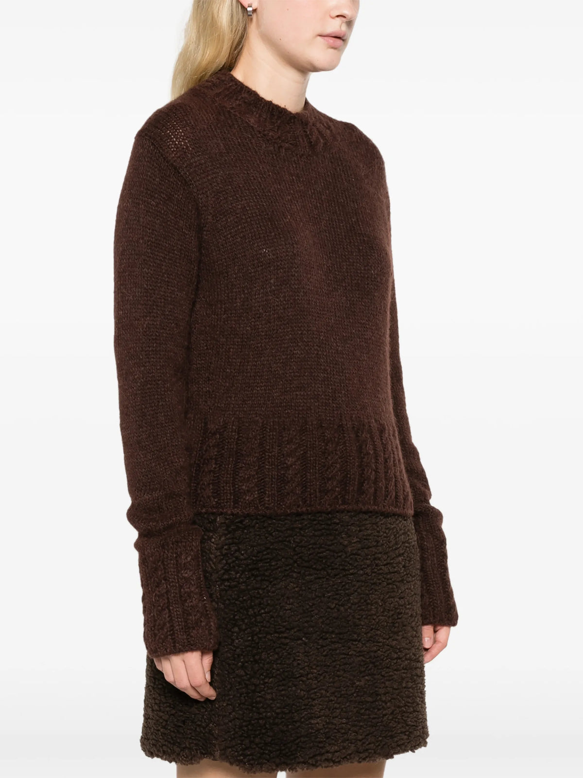 alpaca blend turtleneck sweater