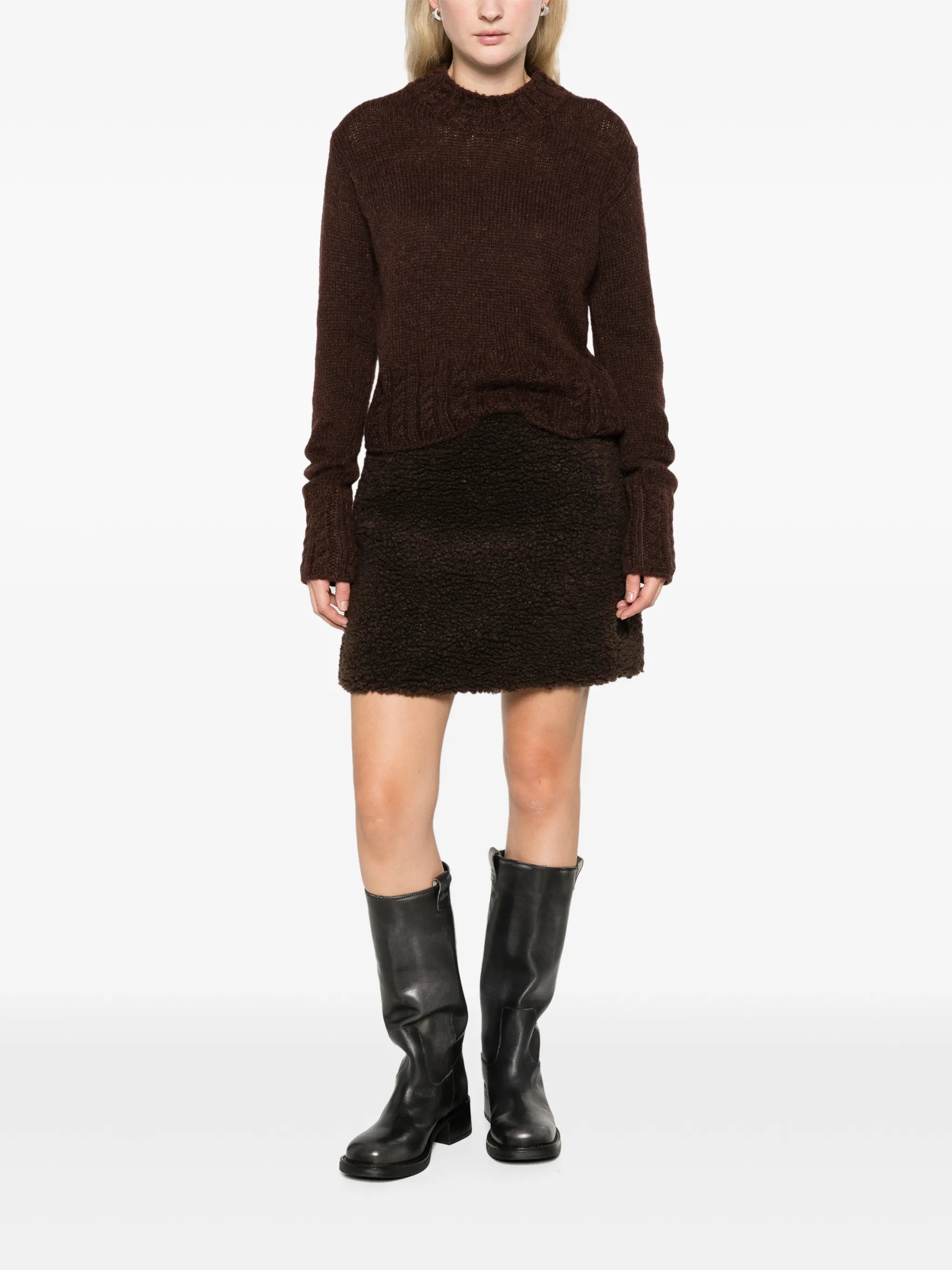 alpaca blend turtleneck sweater