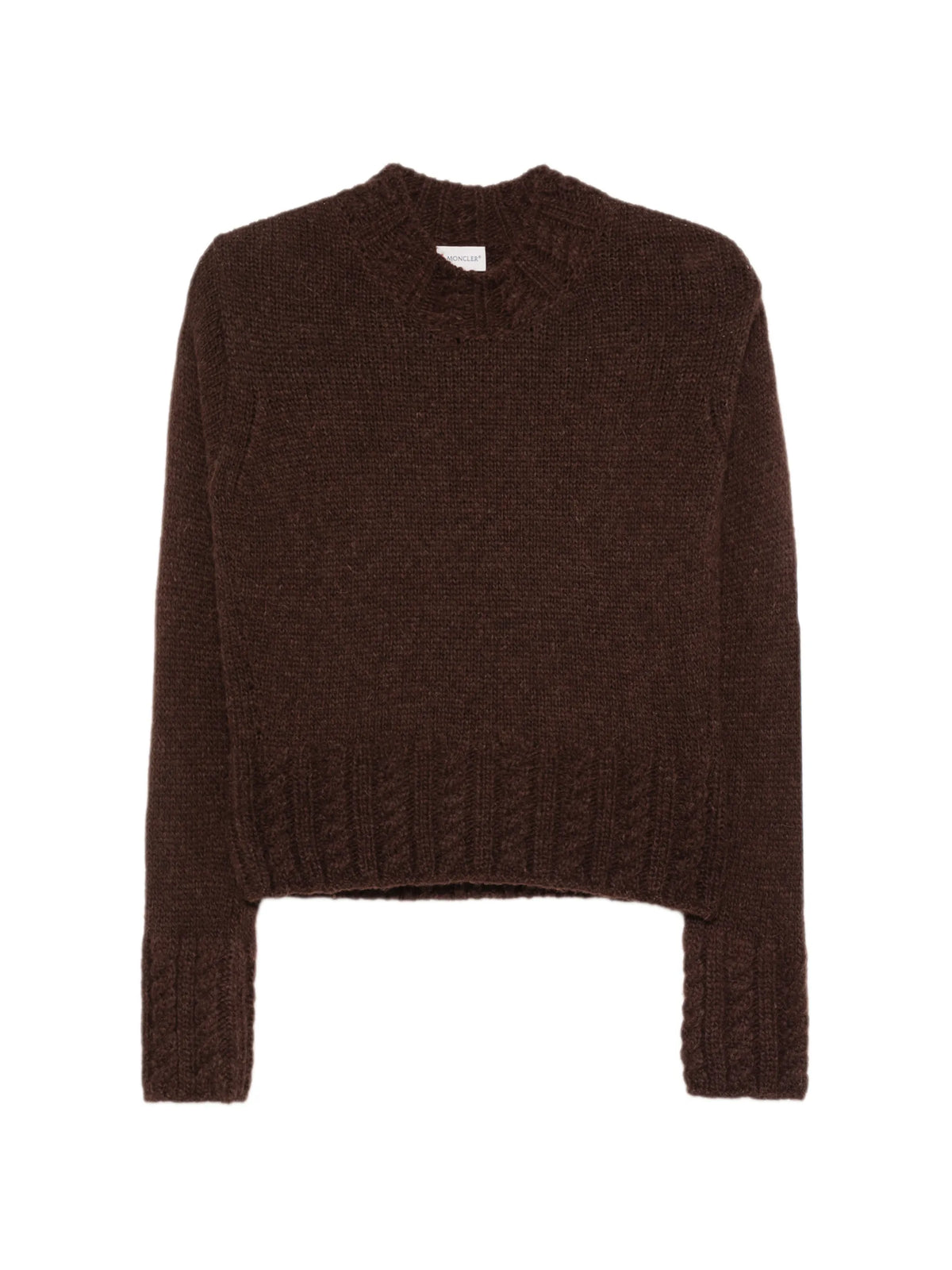 cable-knit logo-patch sweater