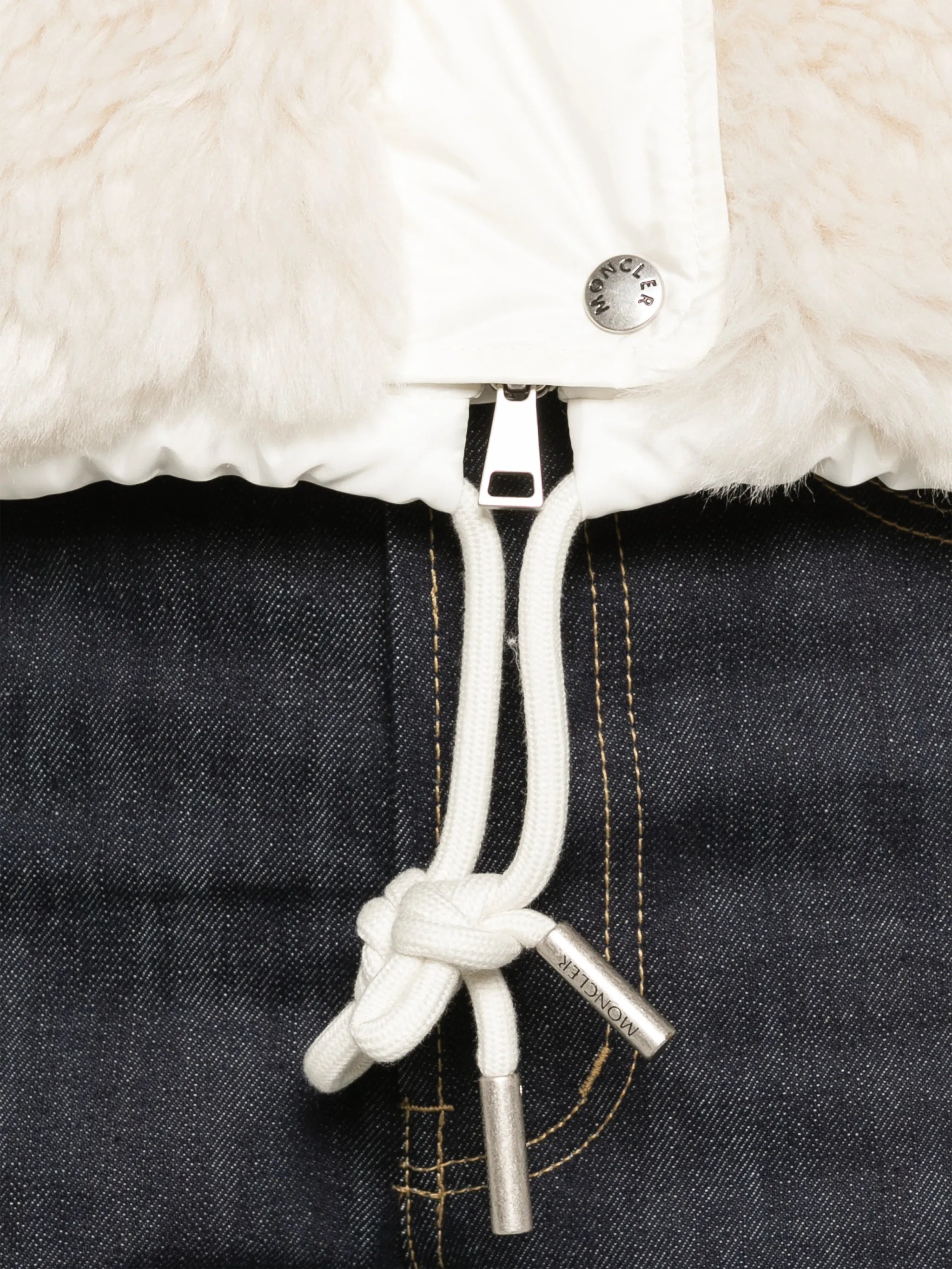 wool & cashmere blend padded zip-up cardigan