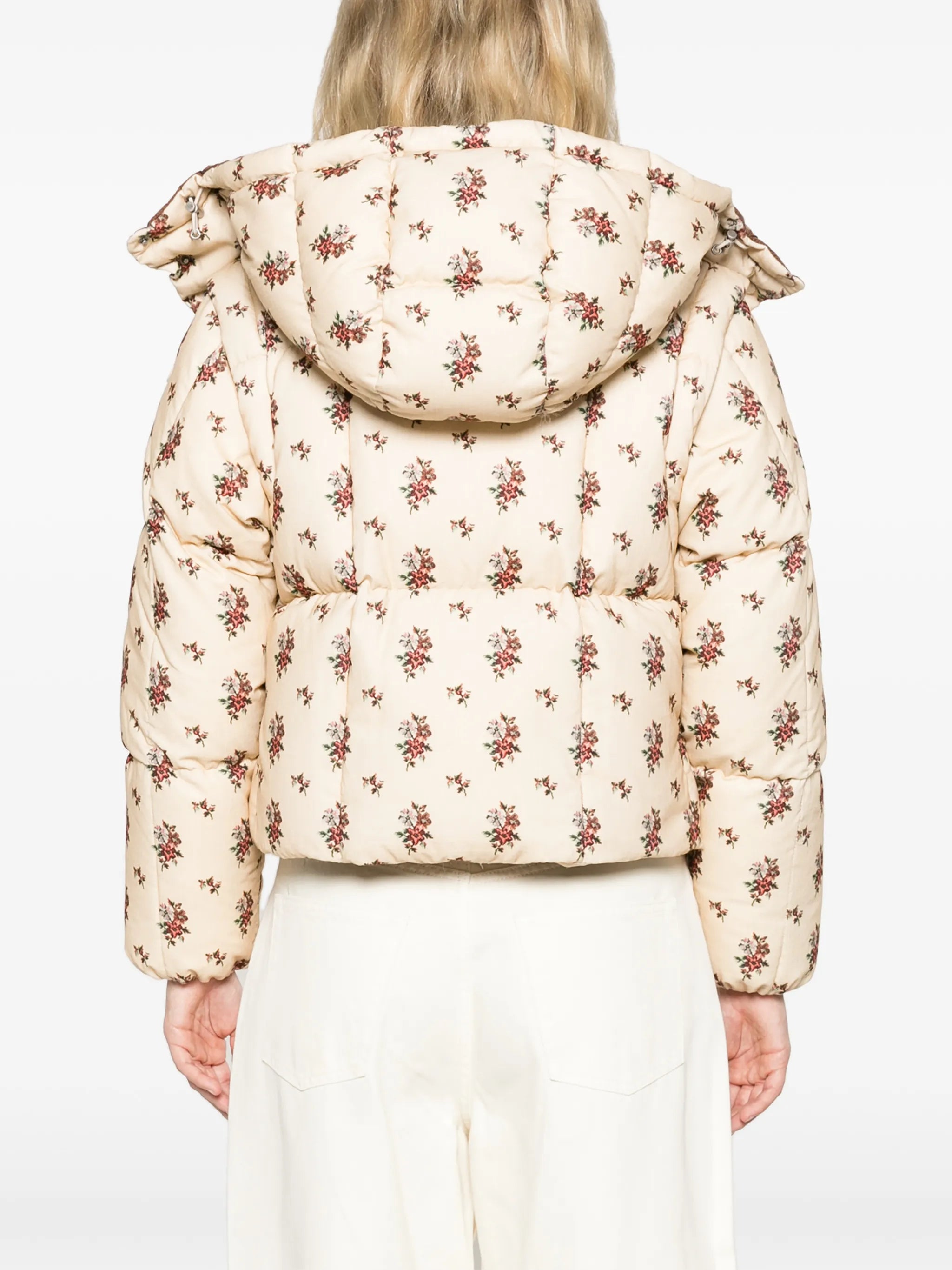 Torcol floral hooded 2-in-1 down jacket