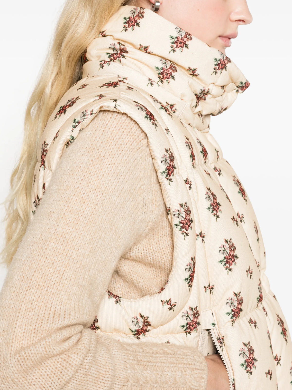 Torcol floral hooded 2-in-1 down jacket
