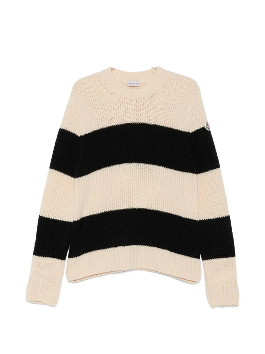 bouclé-knit striped sweater