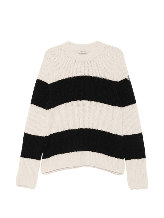 bouclé-knit striped sweater