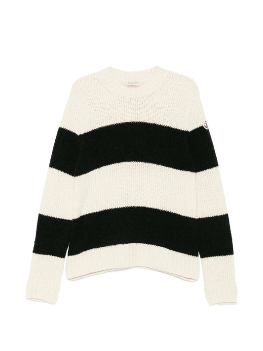 bouclé-knit striped sweater