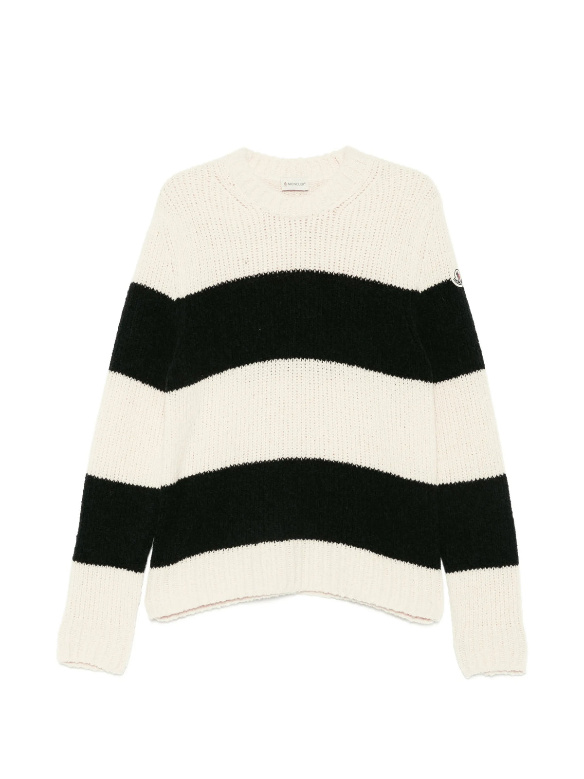 striped wool blend bouclé sweater