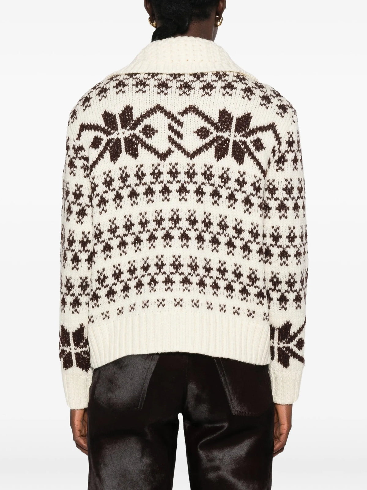 Fair Isle intarsia-knit cardigan